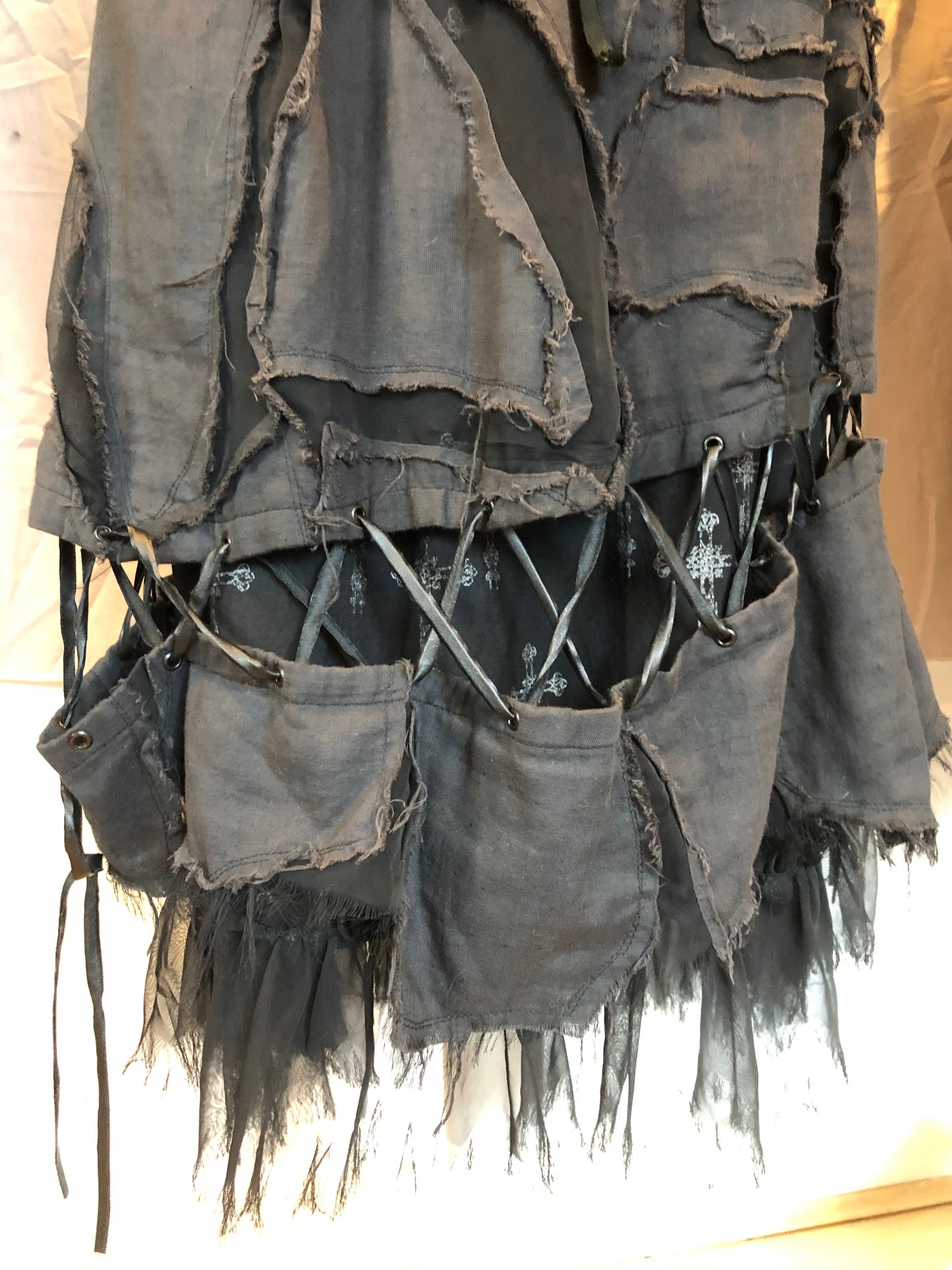 h.Naoto Multi-Layers Destructive Maxi Skirt