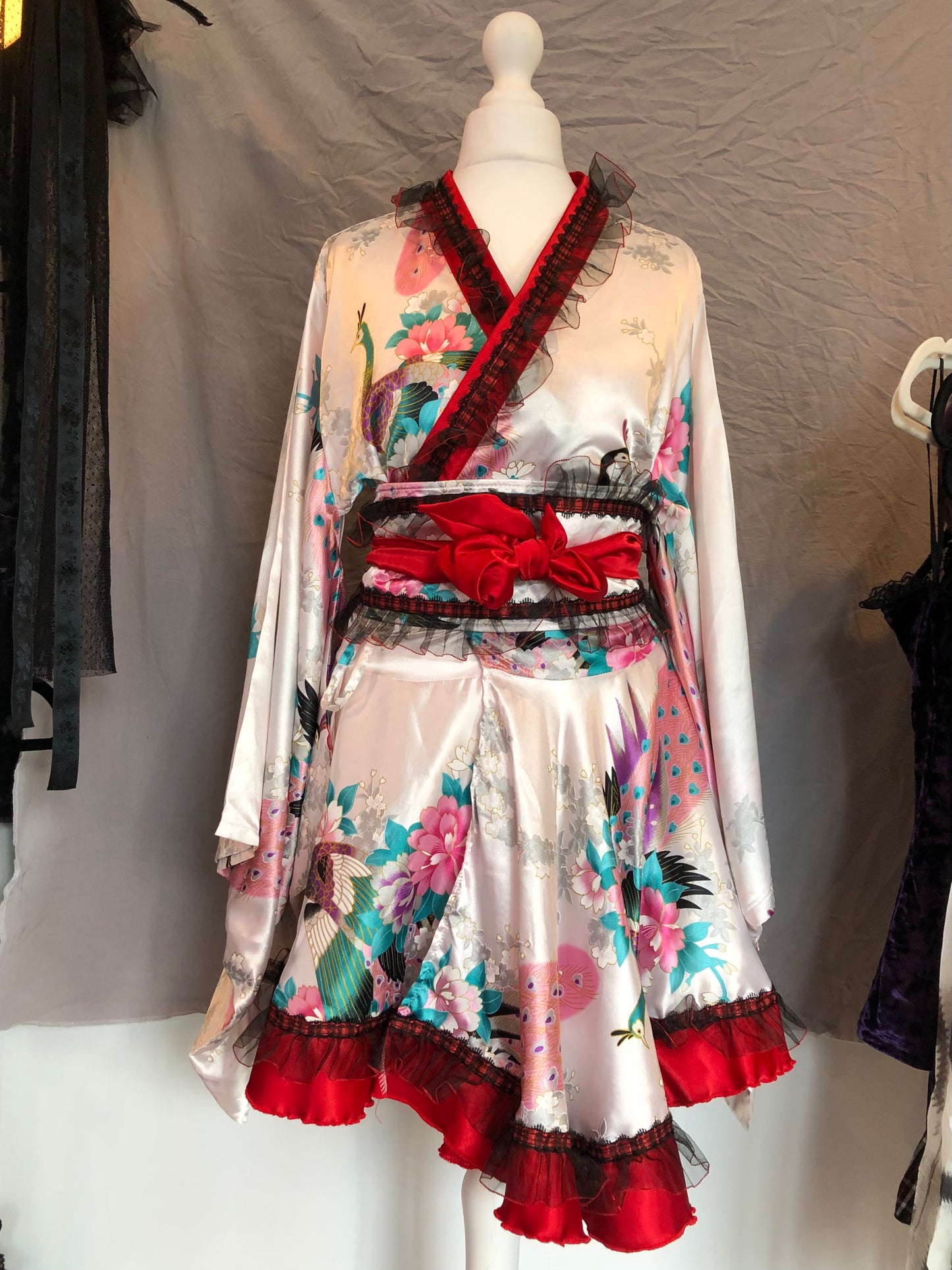 Peacock Print Yukata Costume