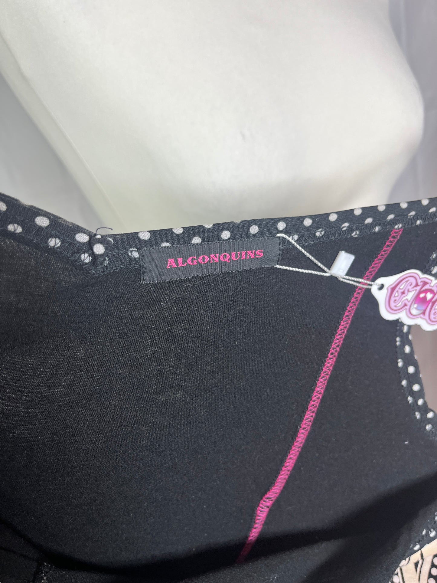 Algonquins Graphic Print Lace Up Dress