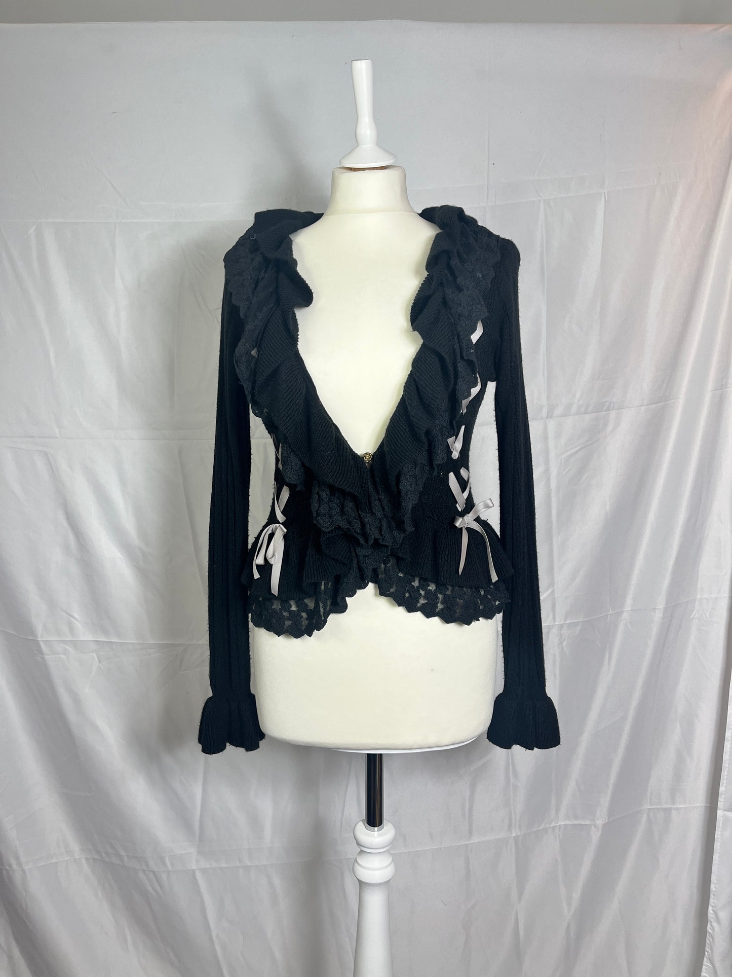 Axes Femme Ribbon Lace Cardigan