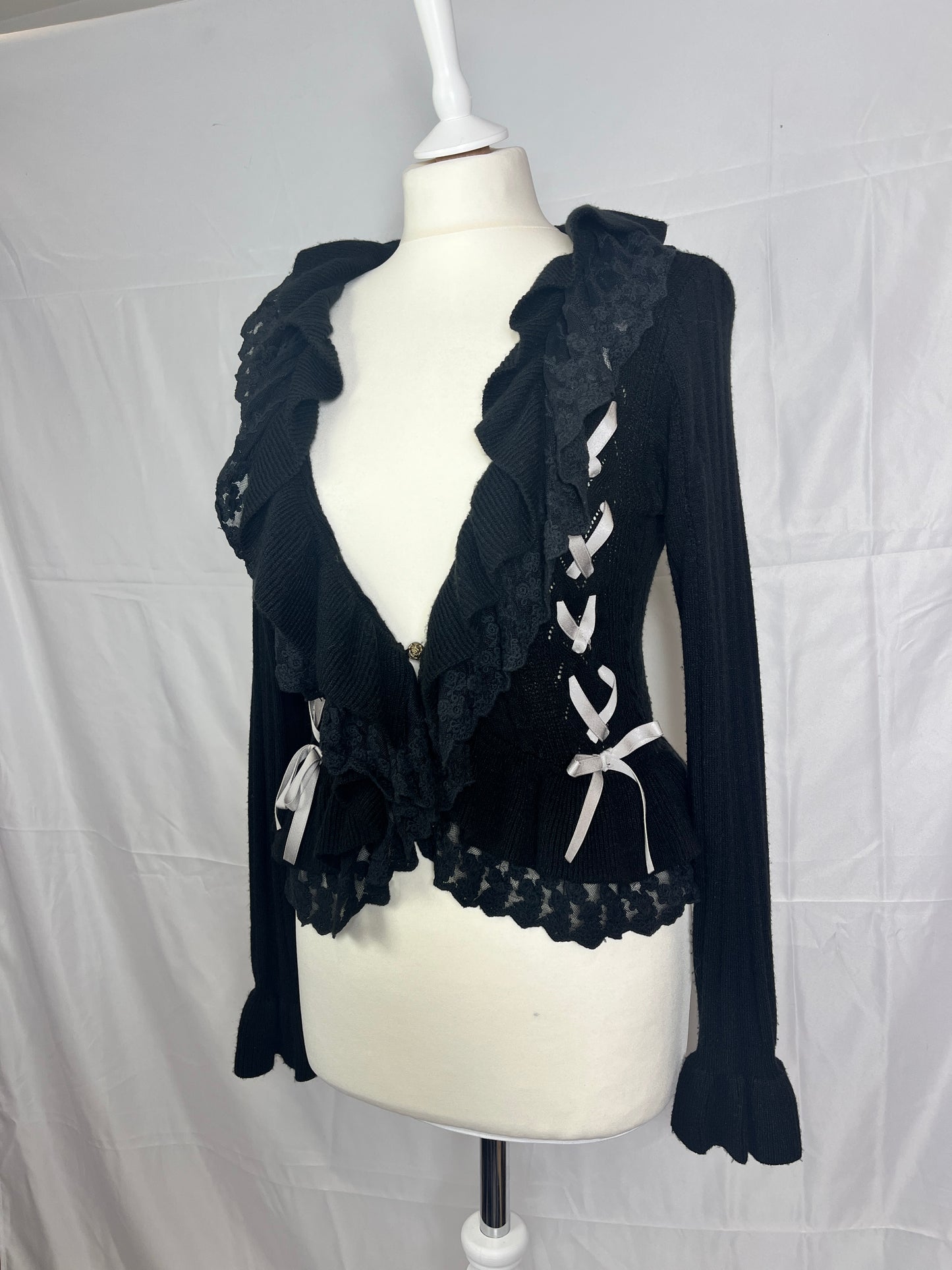 Axes Femme Ribbon Lace Cardigan