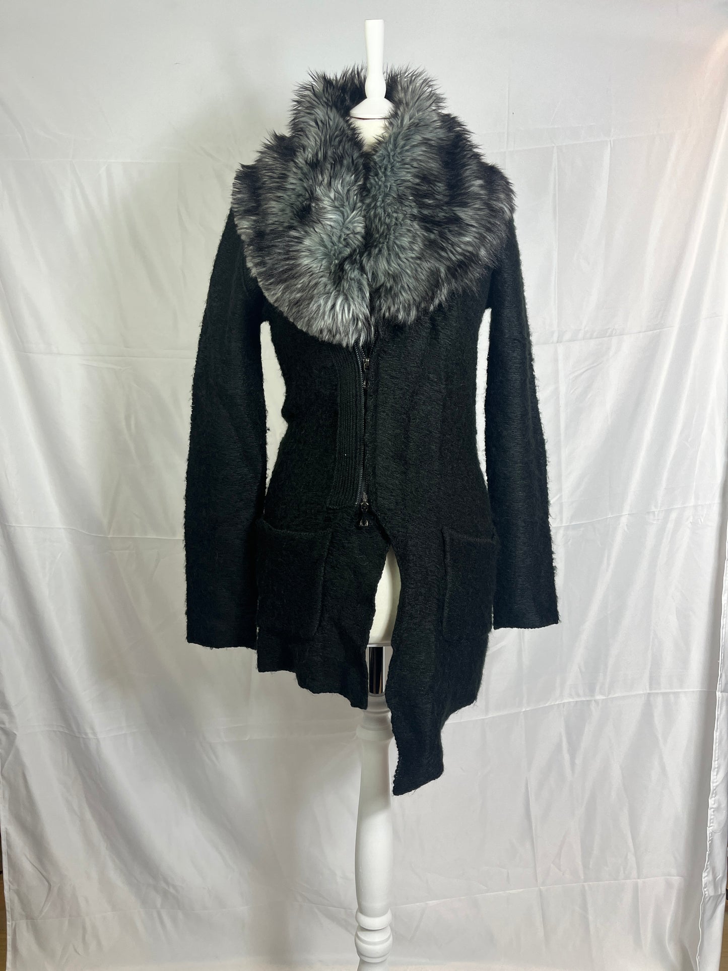 Burnings-Sho Fur Collar Cardigan