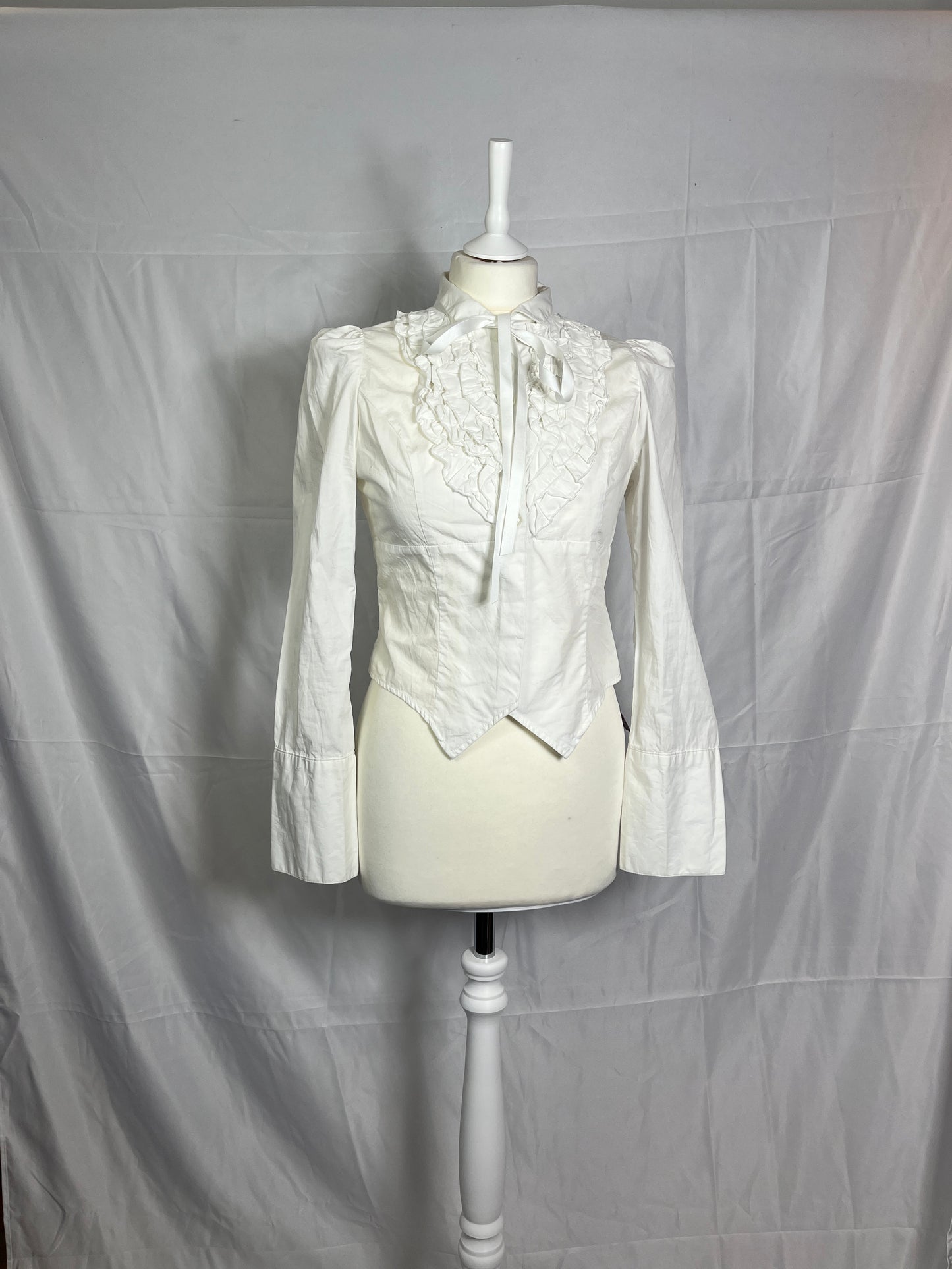 Black Peace Now Ruffle Bib Shirt