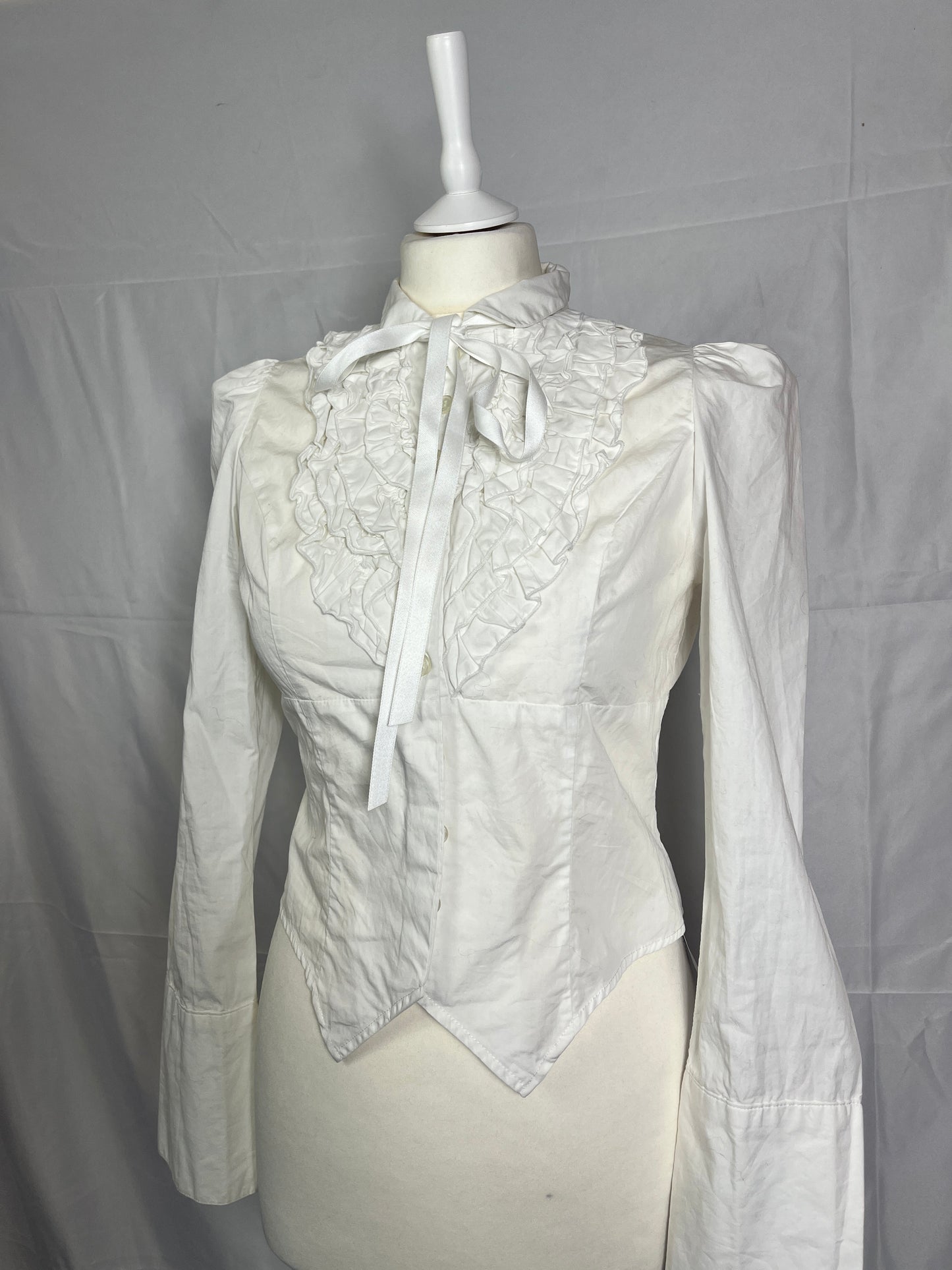 Black Peace Now Ruffle Bib Shirt