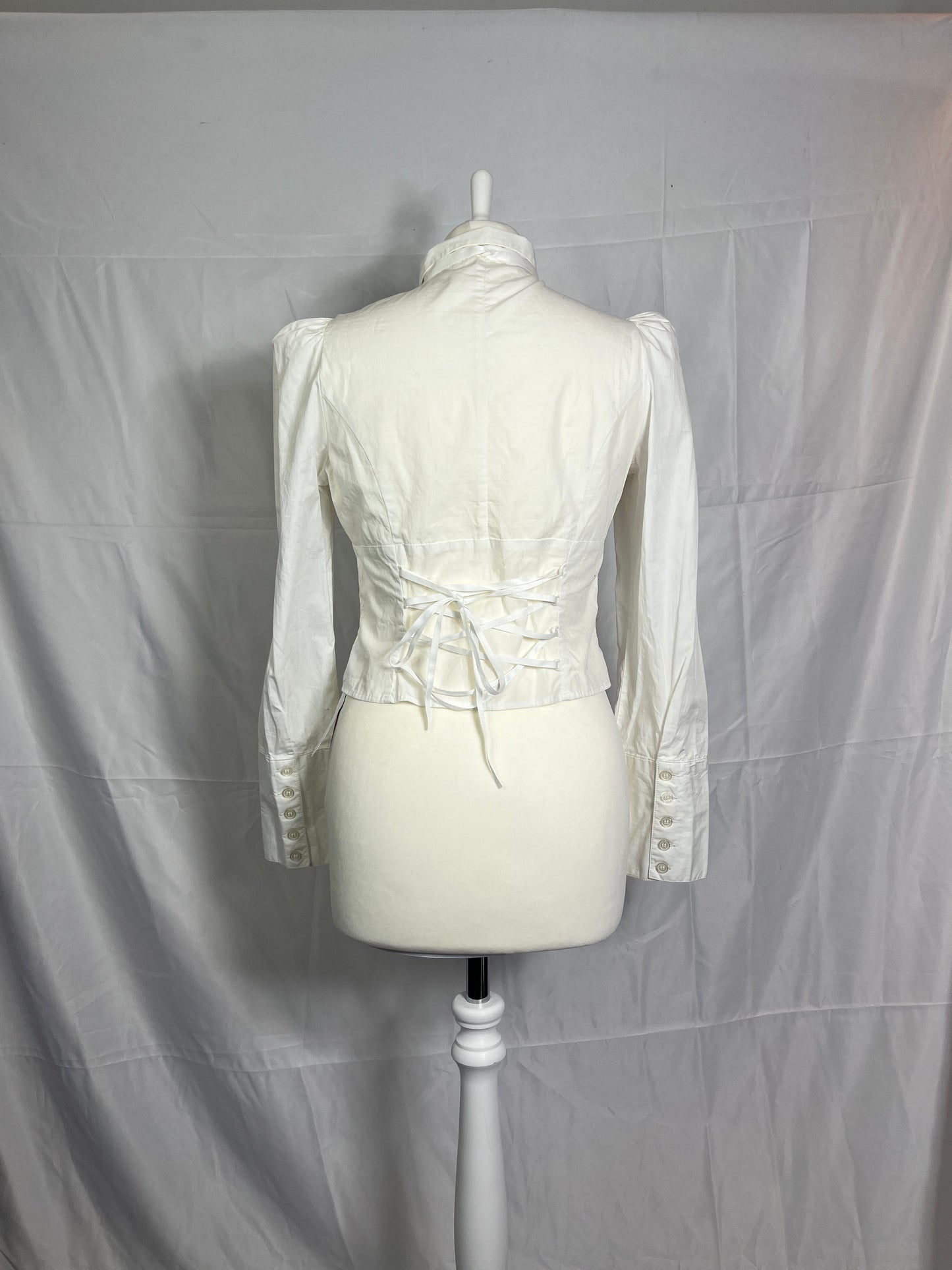 Black Peace Now Ruffle Bib Shirt