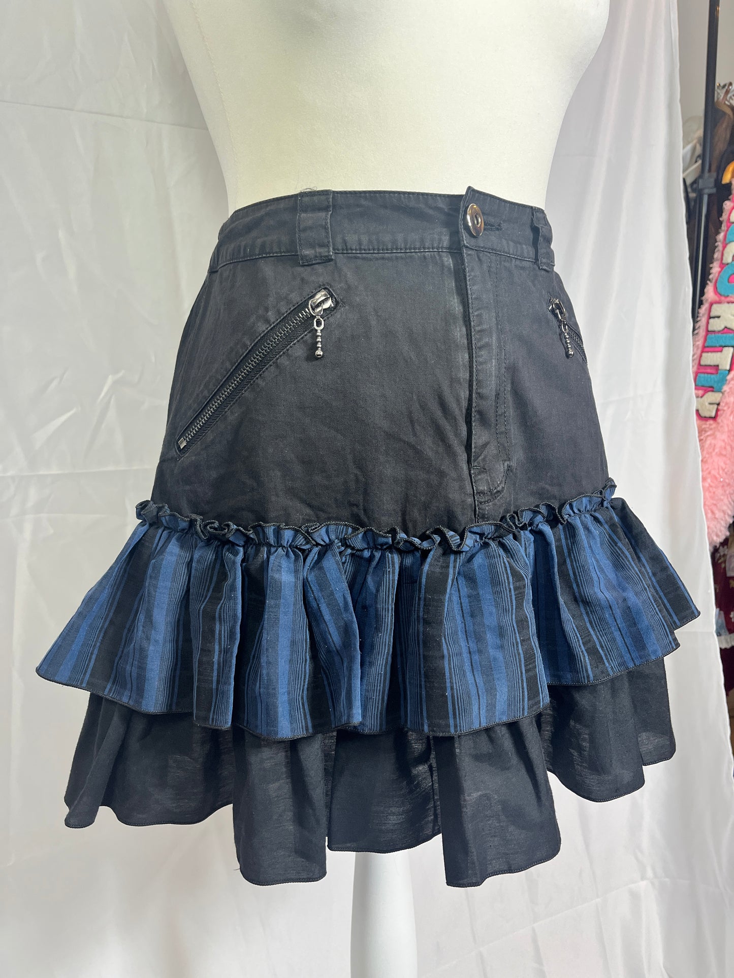 Algonquins Blue Layer Ruffle Skirt
