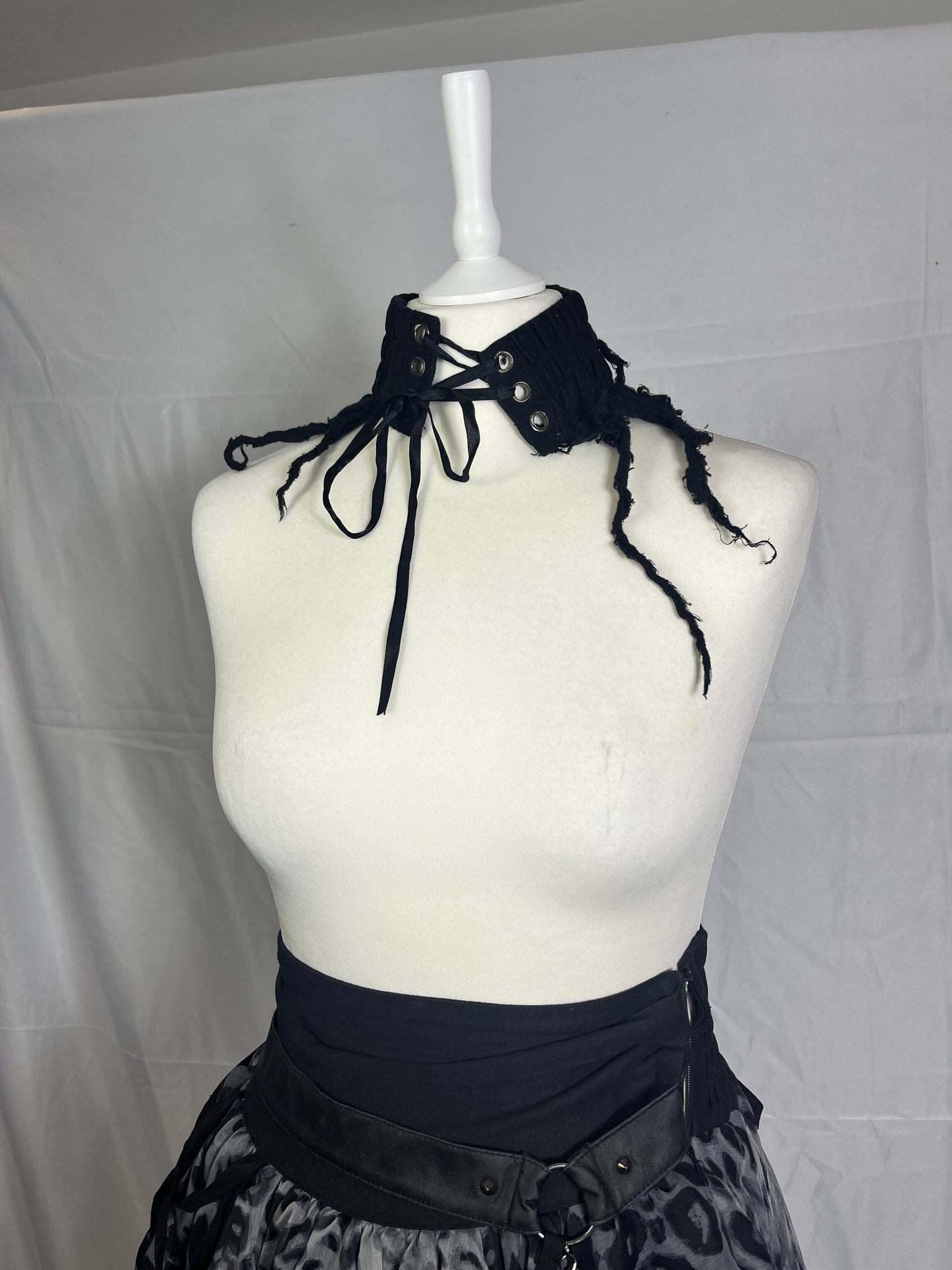 Sexpot Revenge Black Leopard Print Multi Layers Skirt with Legcuffs