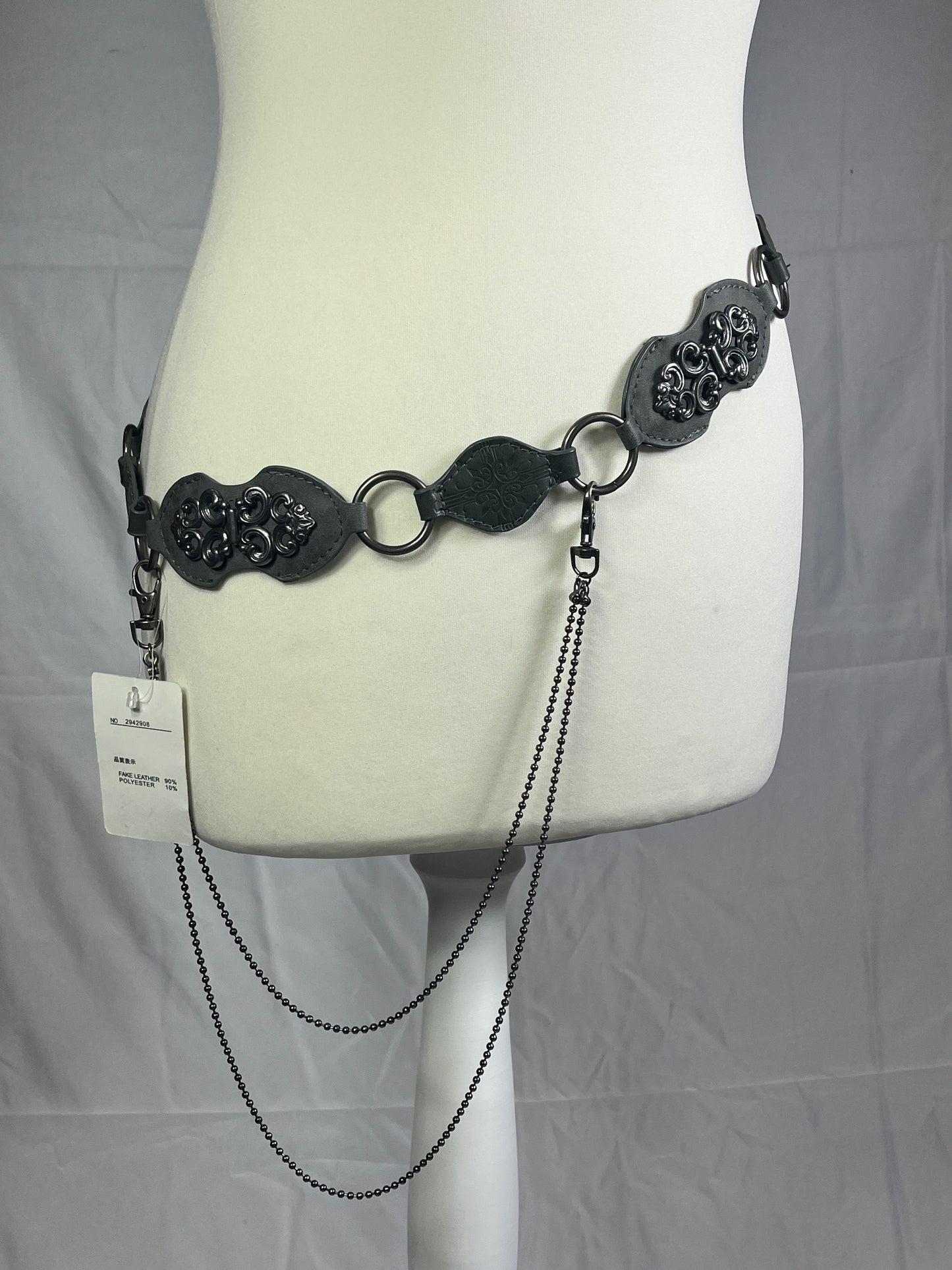 OZZ ON Cross Pendant Chain Belt