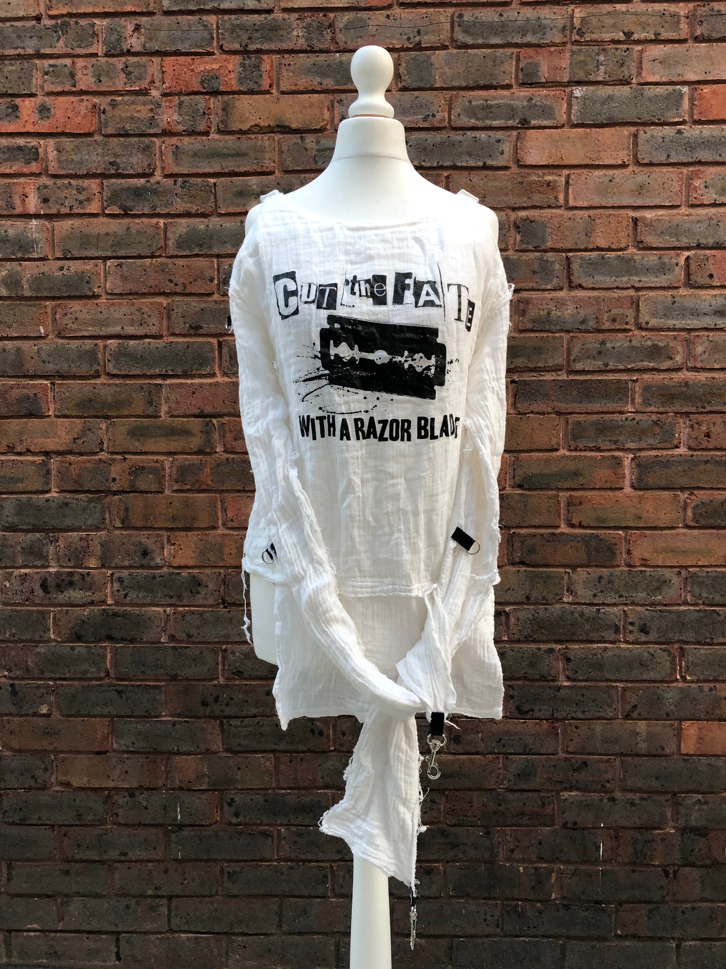 Hell Cat Punks Graphic Print Bondage Top
