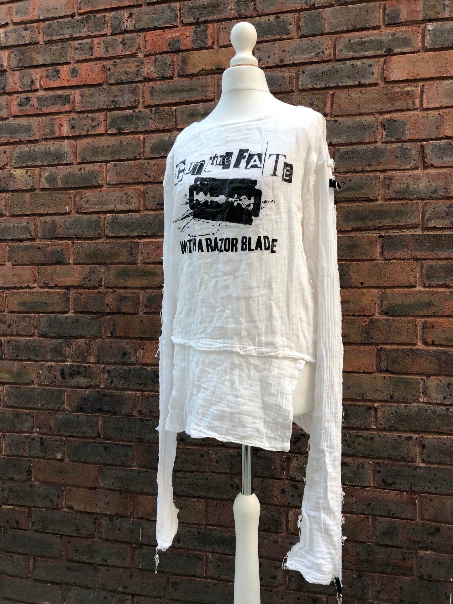 Hell Cat Punks Graphic Print Bondage Top