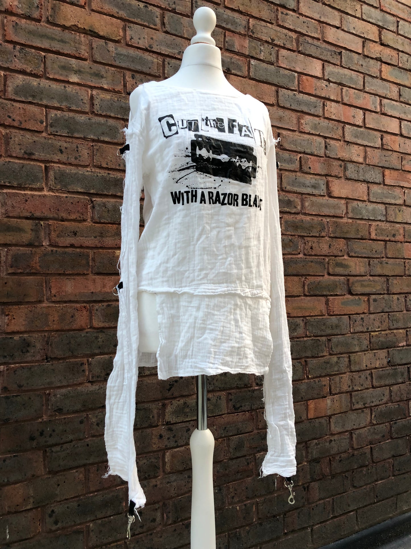 Hell Cat Punks Graphic Print Bondage Top