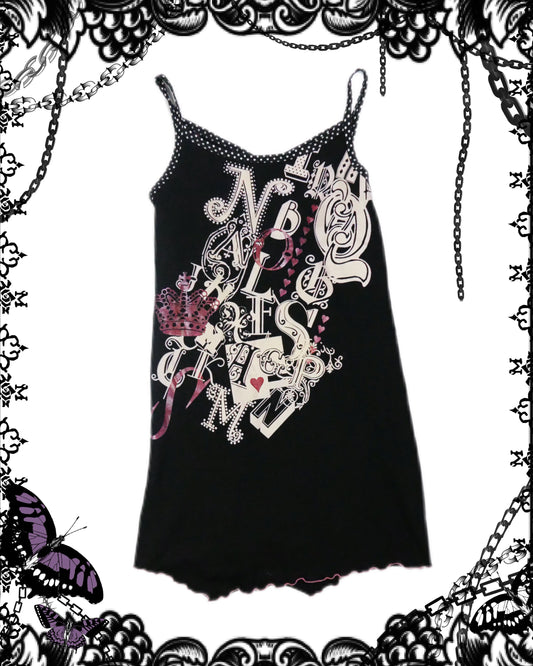 Algonquins Graphic Print Lace Up Dress