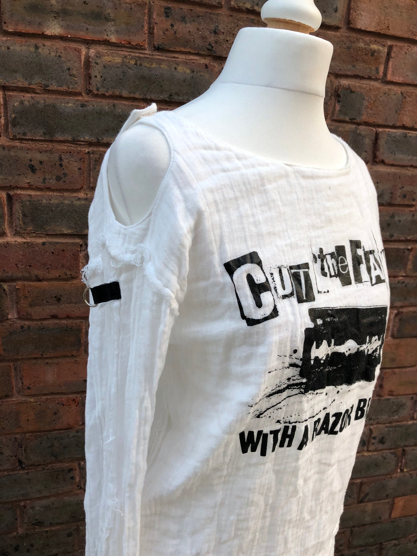 Hell Cat Punks Graphic Print Bondage Top