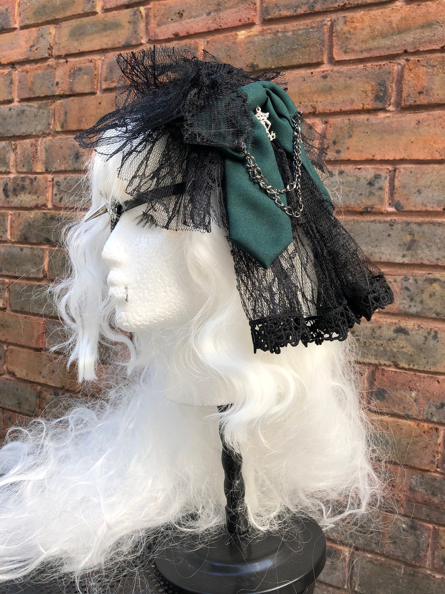 Angelic Pretty Black Lace Bow Headband