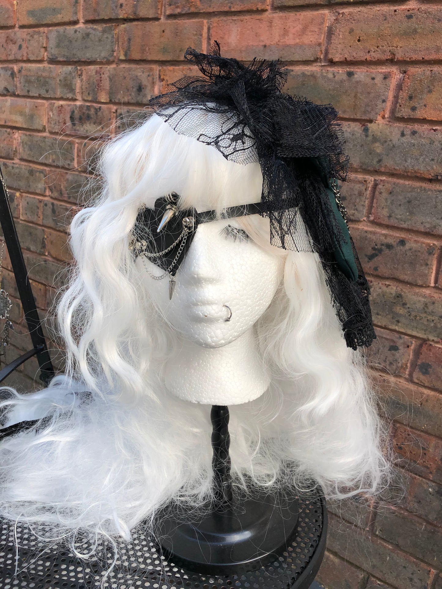 Angelic Pretty Black Lace Bow Headband