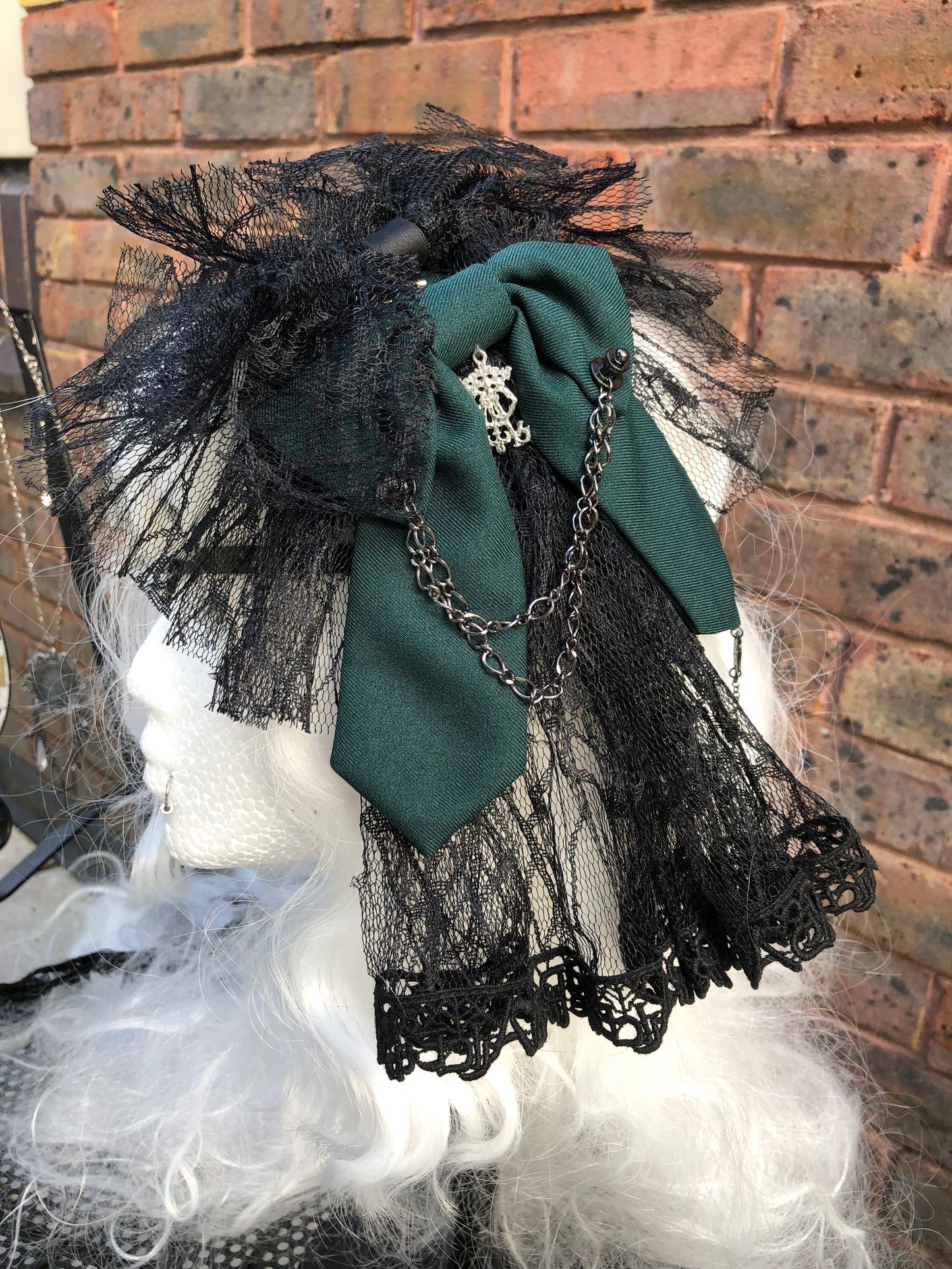 Angelic Pretty Black Lace Bow Headband