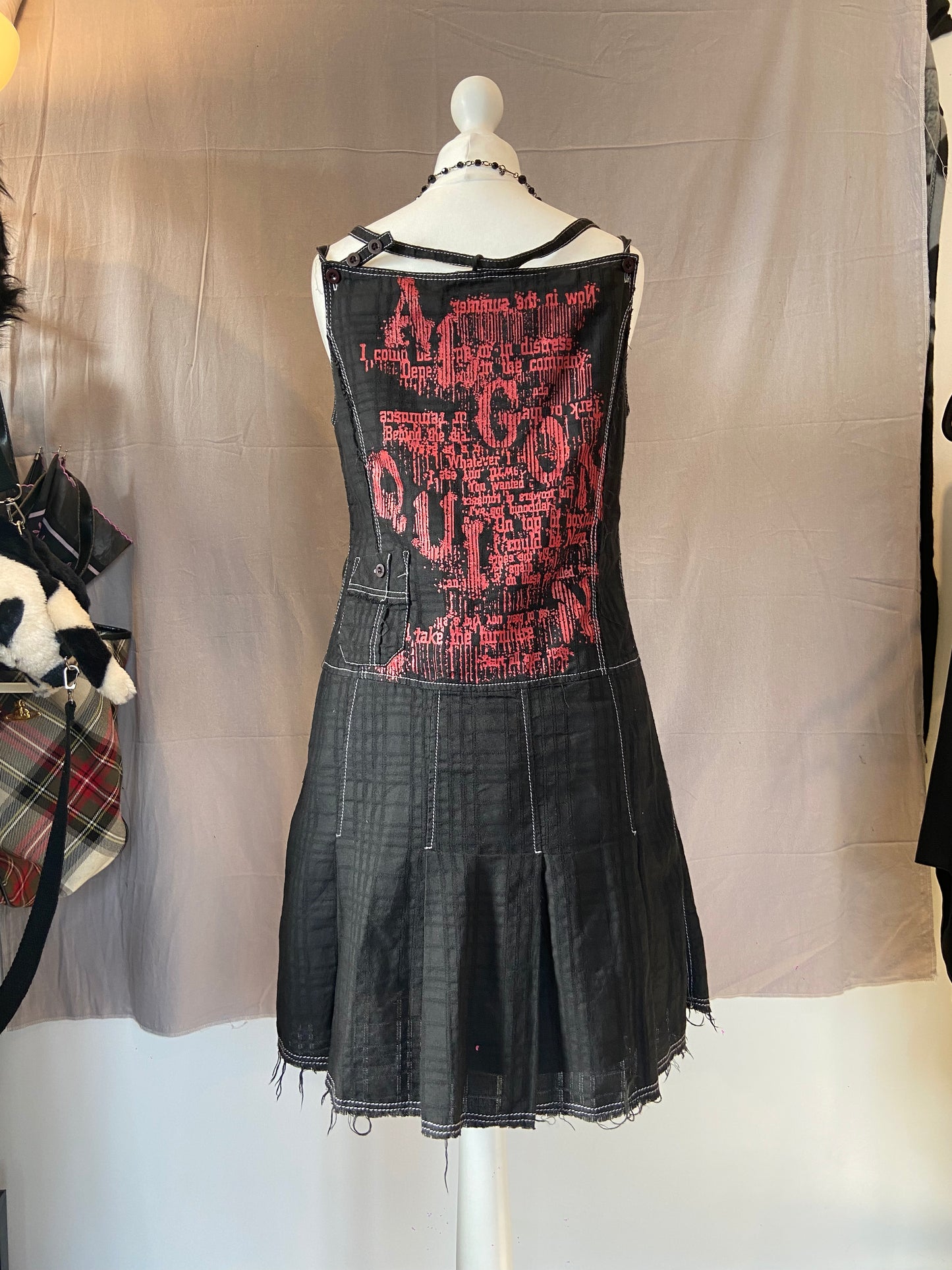 Algonquins Button-Up Print Tank Top Dress