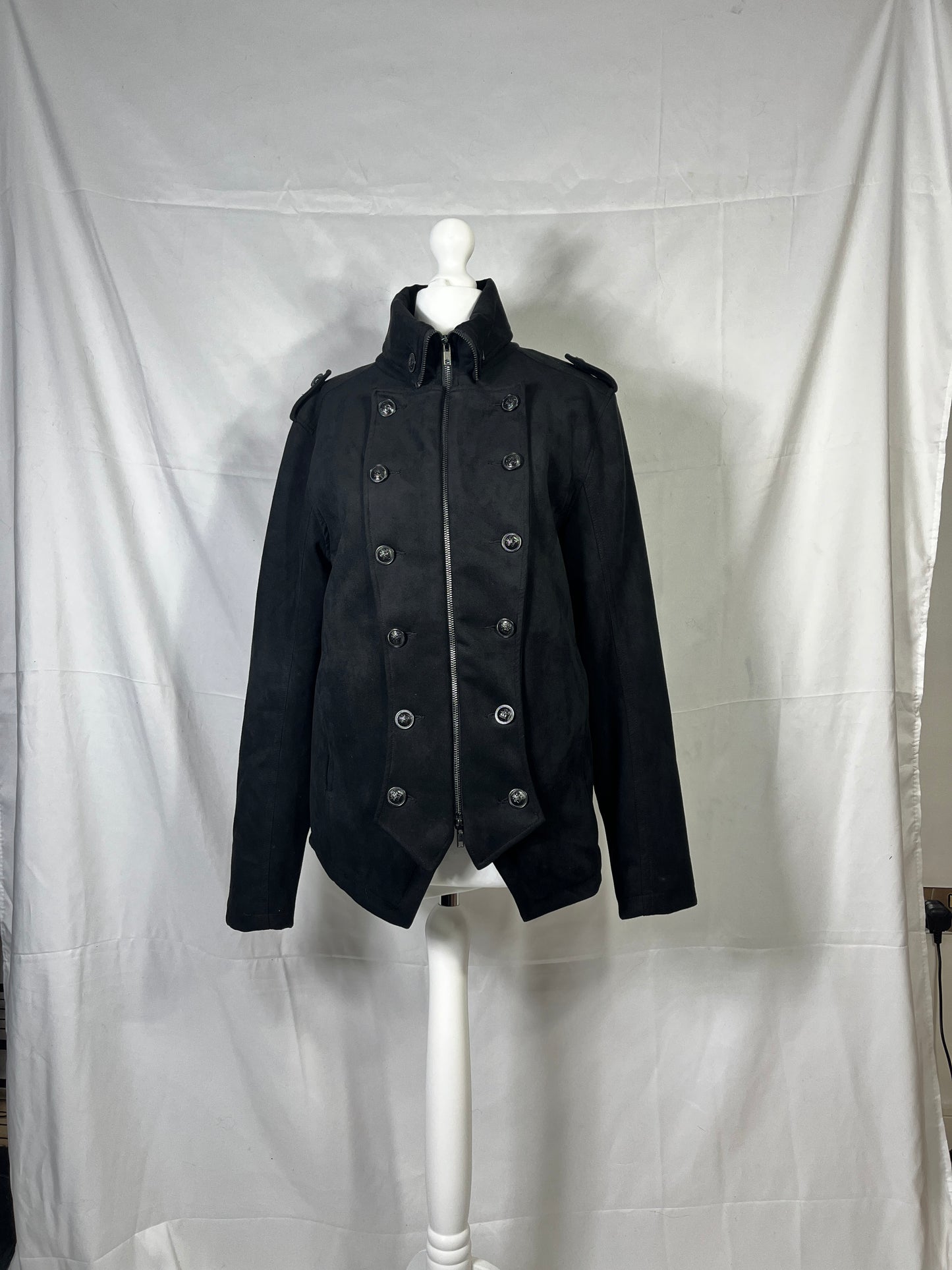 Jury Black Double-breasted Jacket