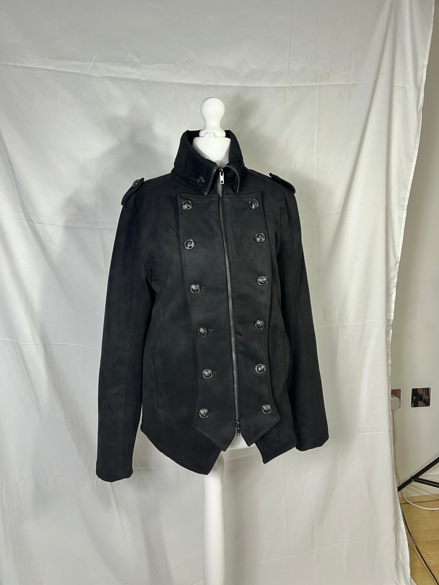 Jury Black Double-breasted Jacket