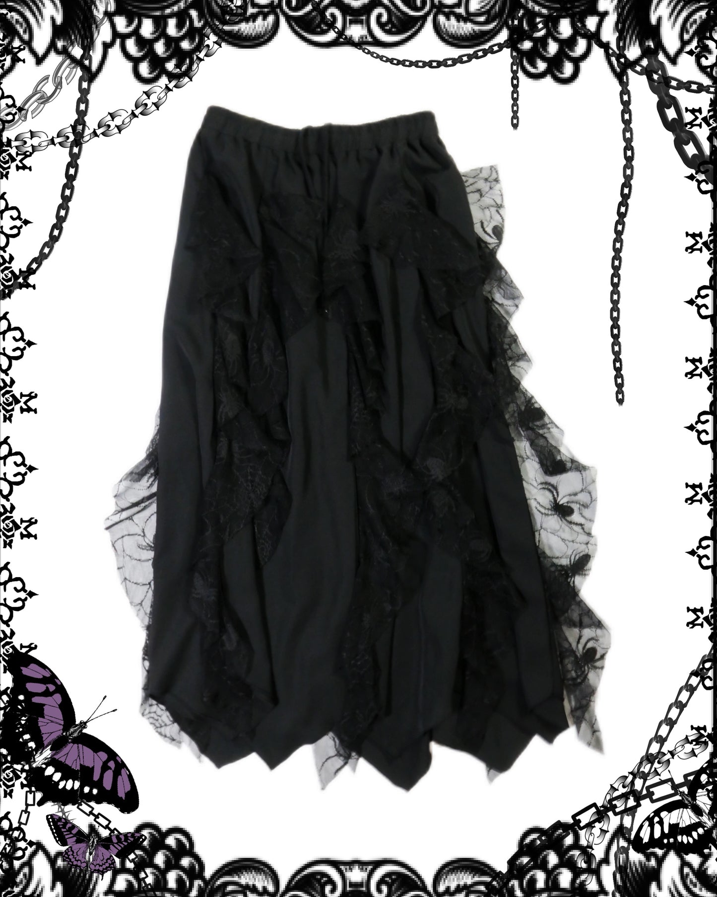 Qutie Frash Spider Mesh Maxi Skirt