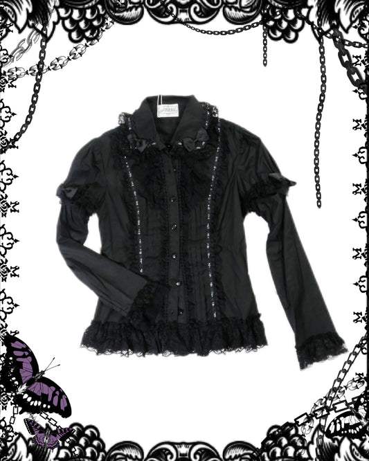 h.Naoto Frill Lace Shirt with Detachable Sleeves