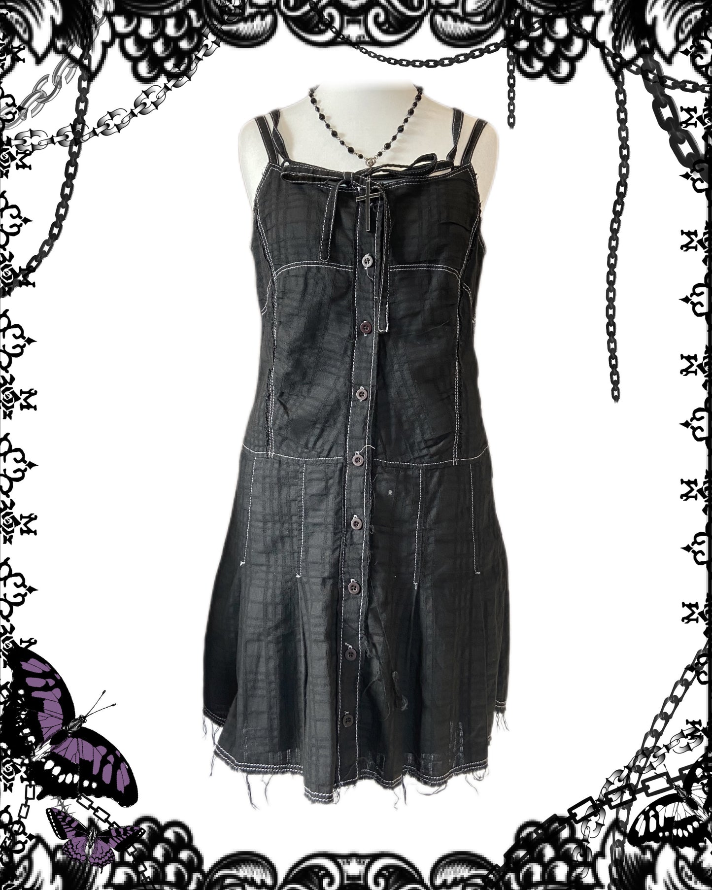 Algonquins Button-Up Print Tank Top Dress
