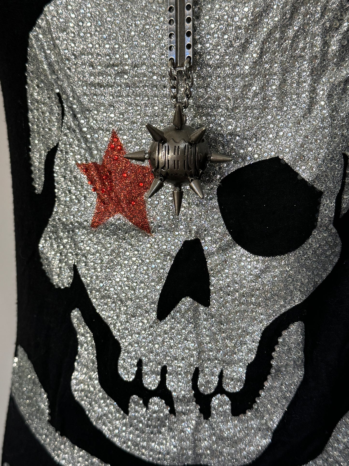 Glavil Skull Print Gem Tank Top