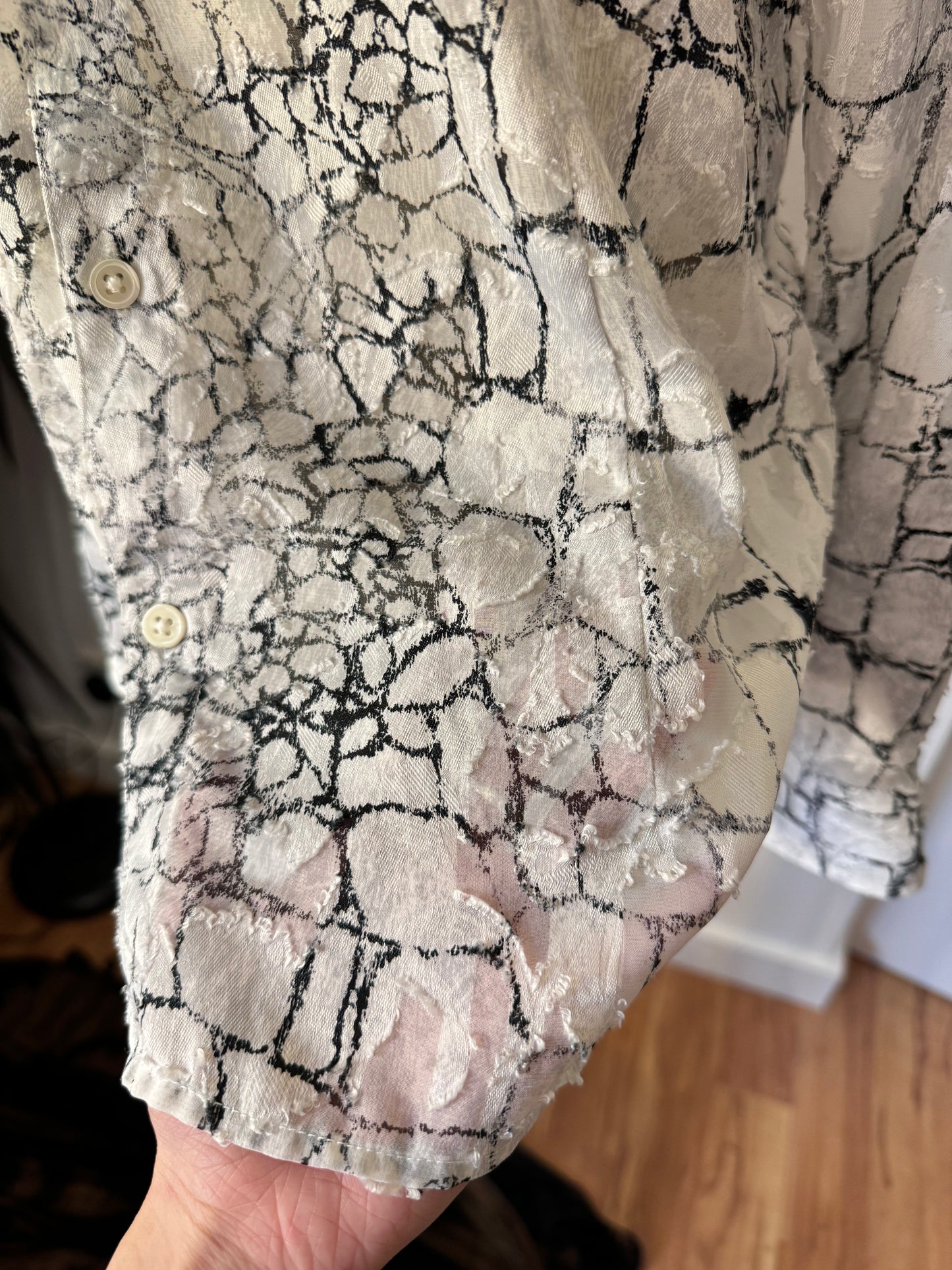 Tornado Mart See-Through Button-Up