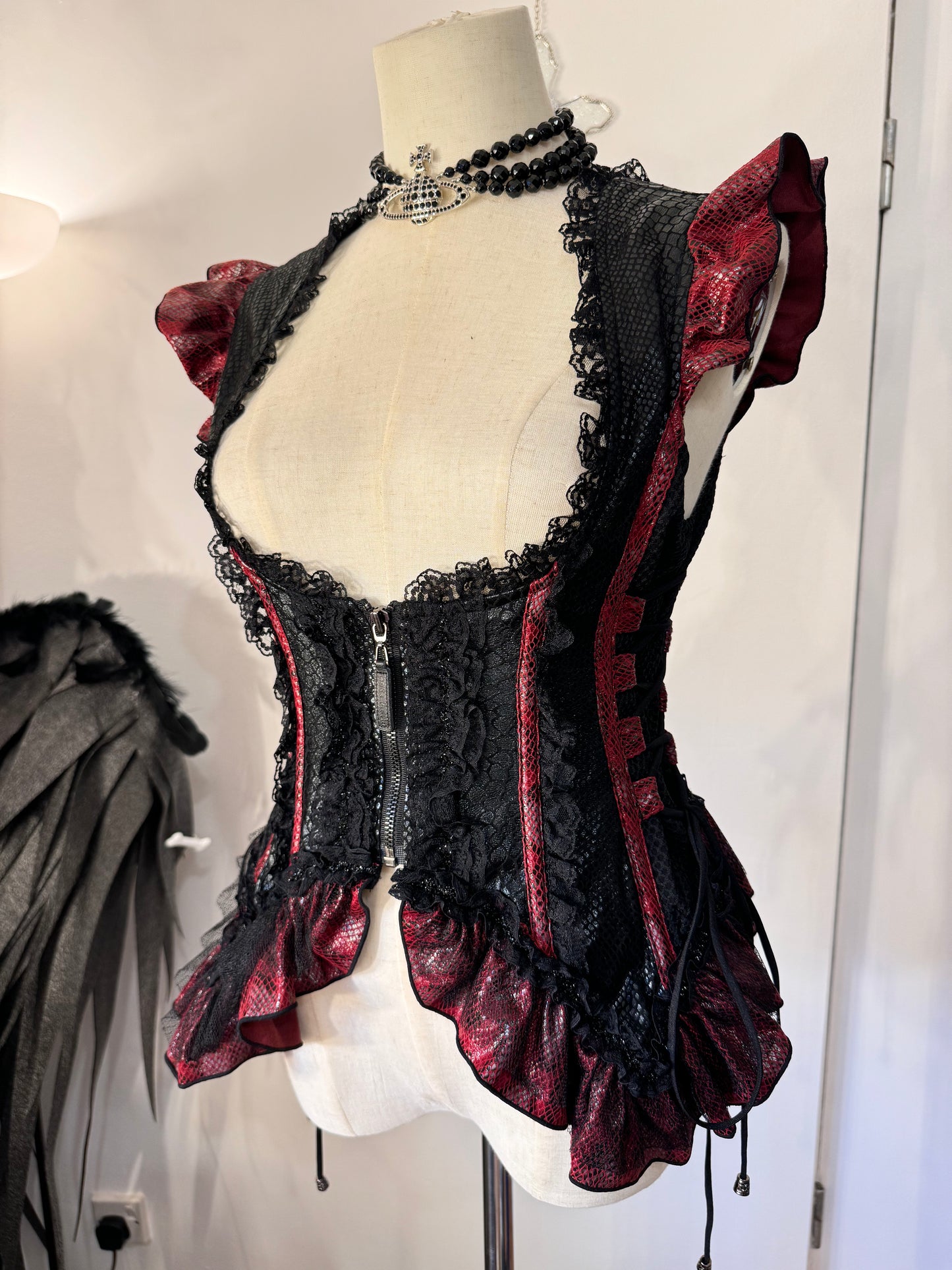 Qutie Frash Ruffle Tank Top Corset