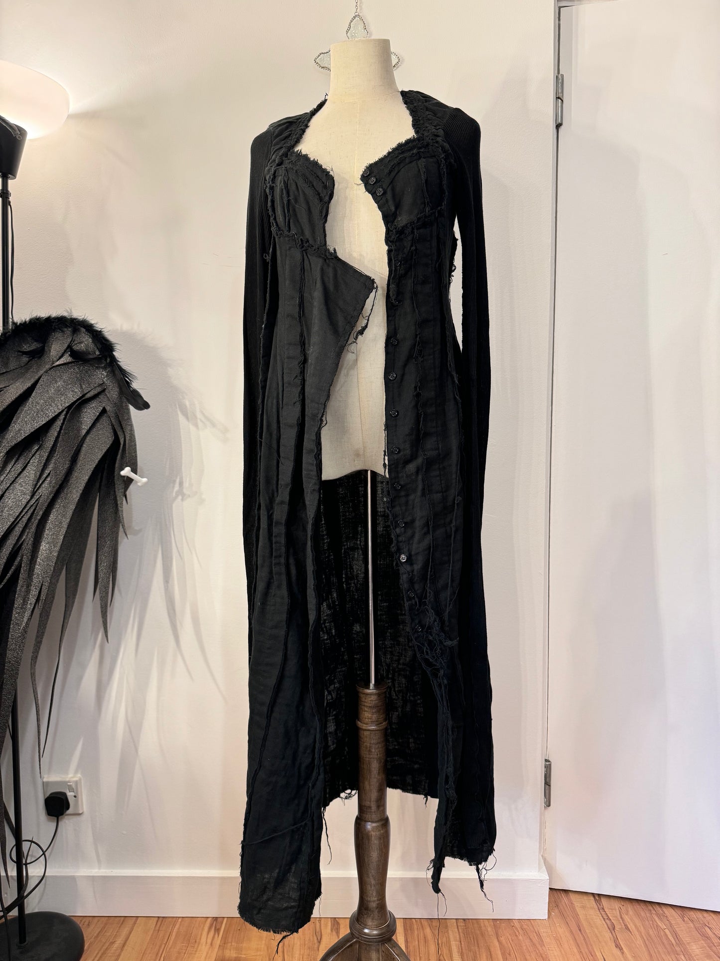 alice auaa Destructive Button-Up Dress