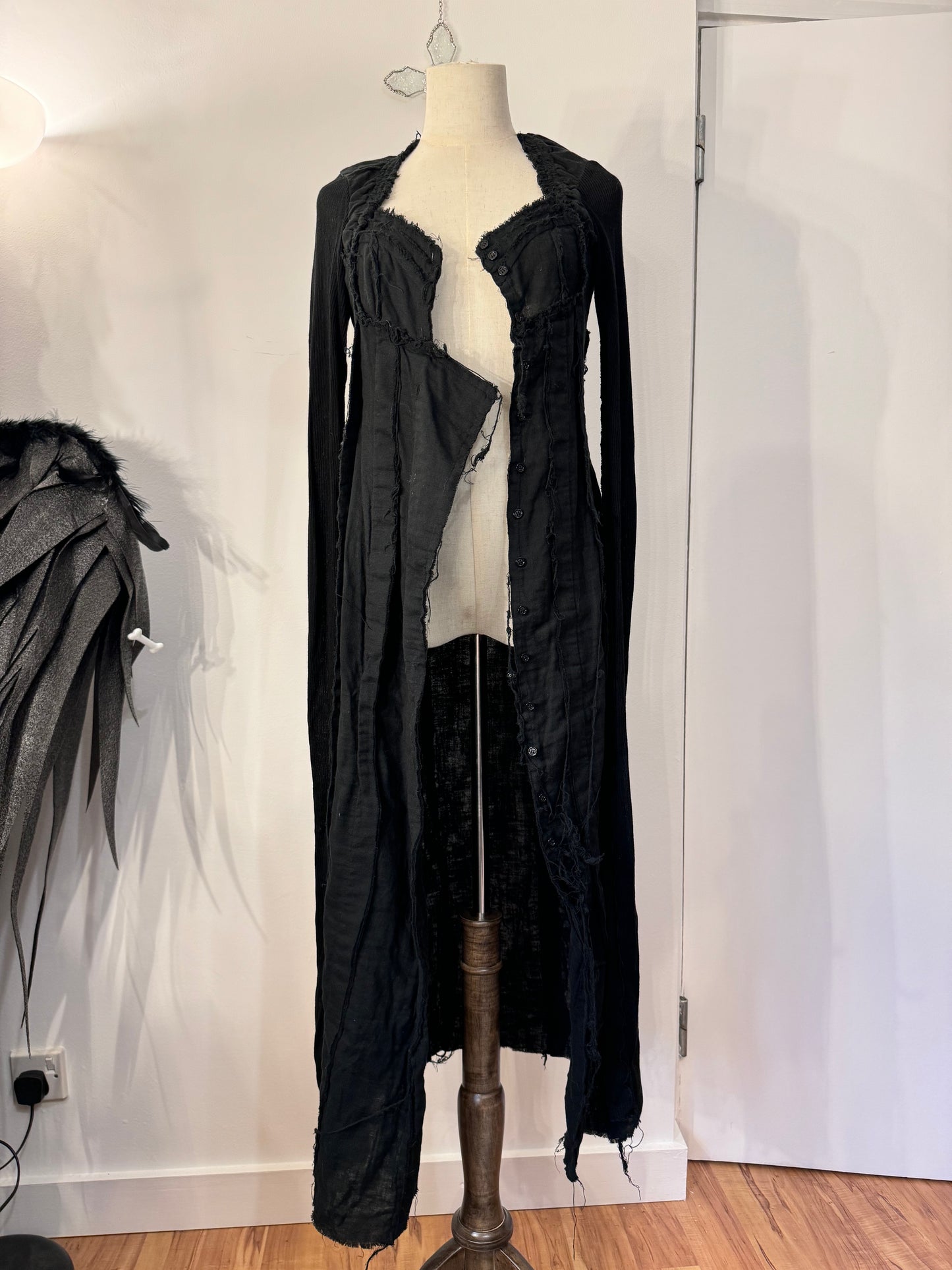 alice auaa Destructive Button-Up Dress