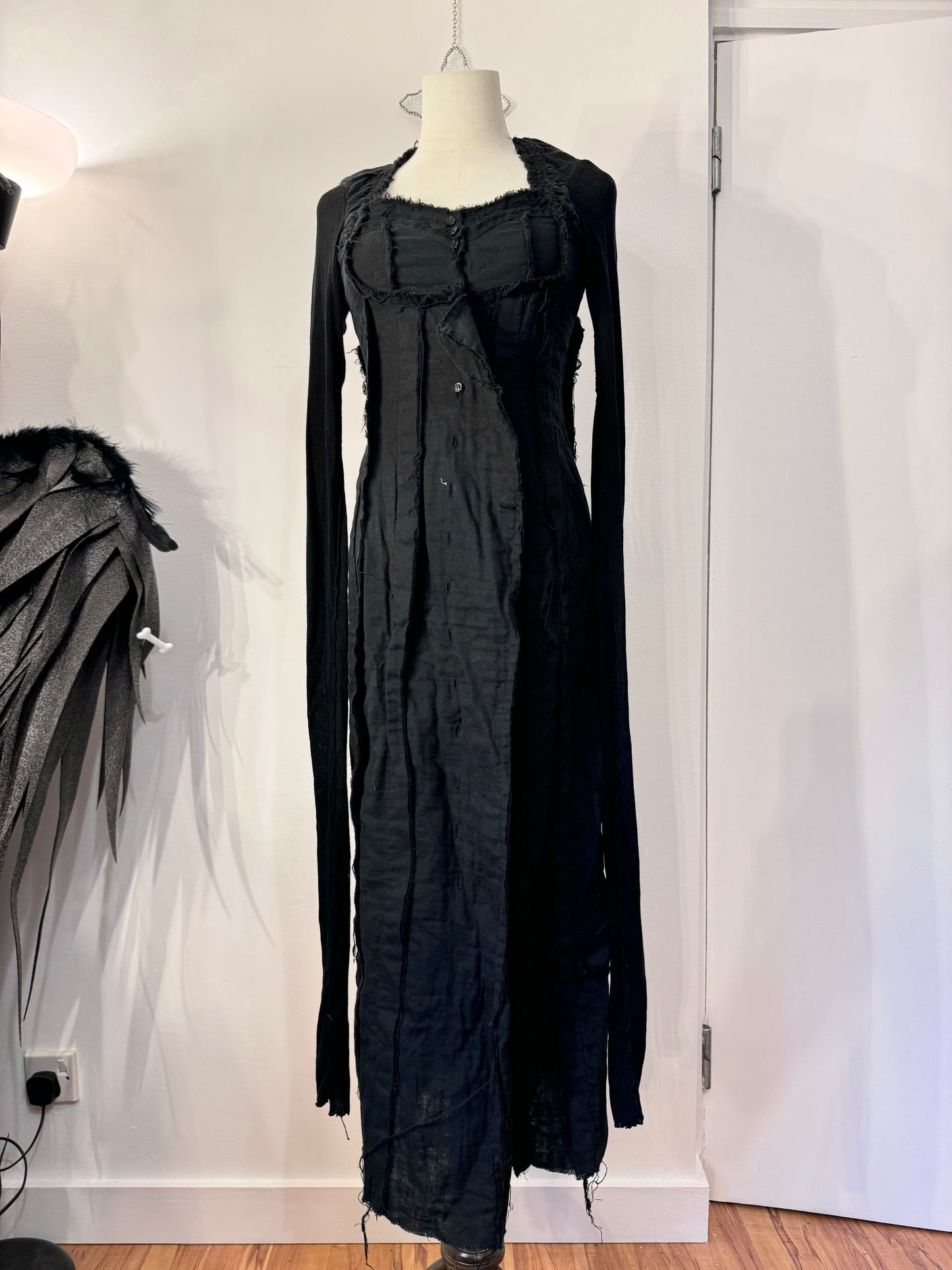 alice auaa Destructive Button-Up Dress