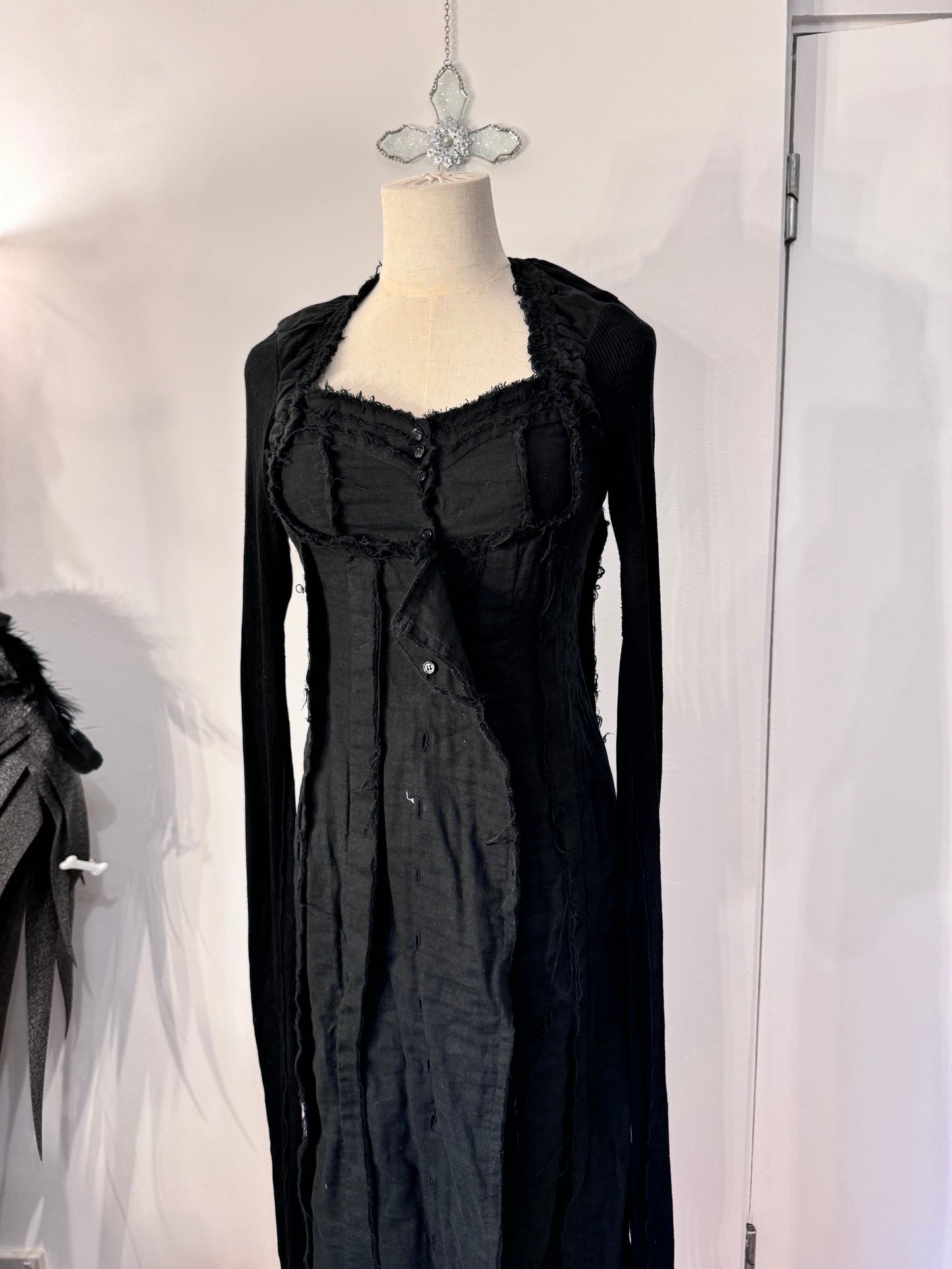 alice auaa Destructive Button-Up Dress