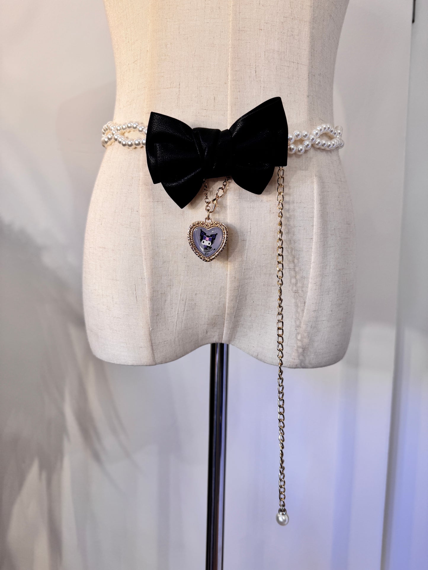 Kuromi Pendant Pearl Belt Chain