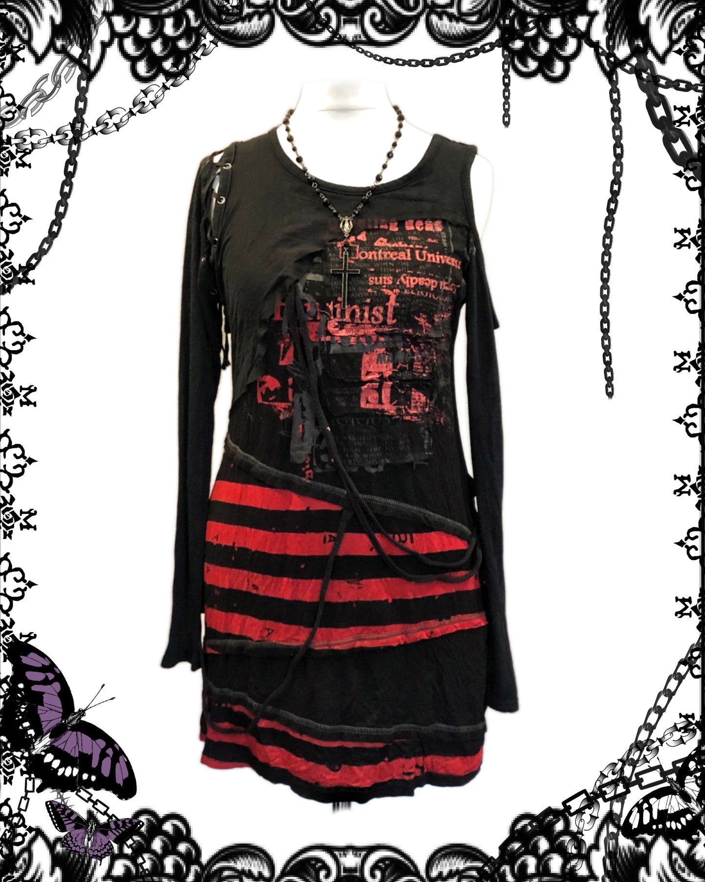 h.Anarchy Destructive Long-Sleeves Top