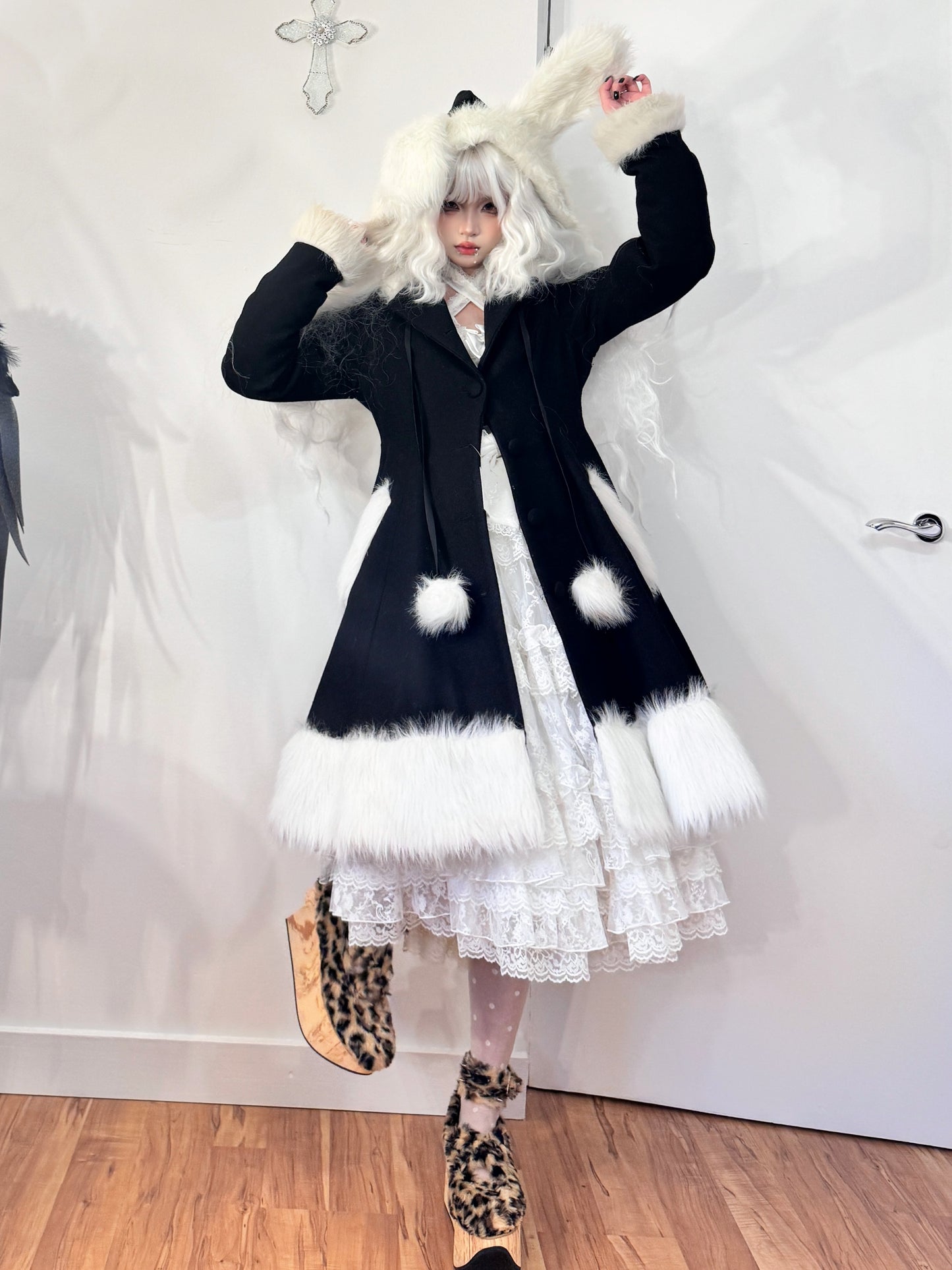 Putumayo Bunny Hood Fur Coat