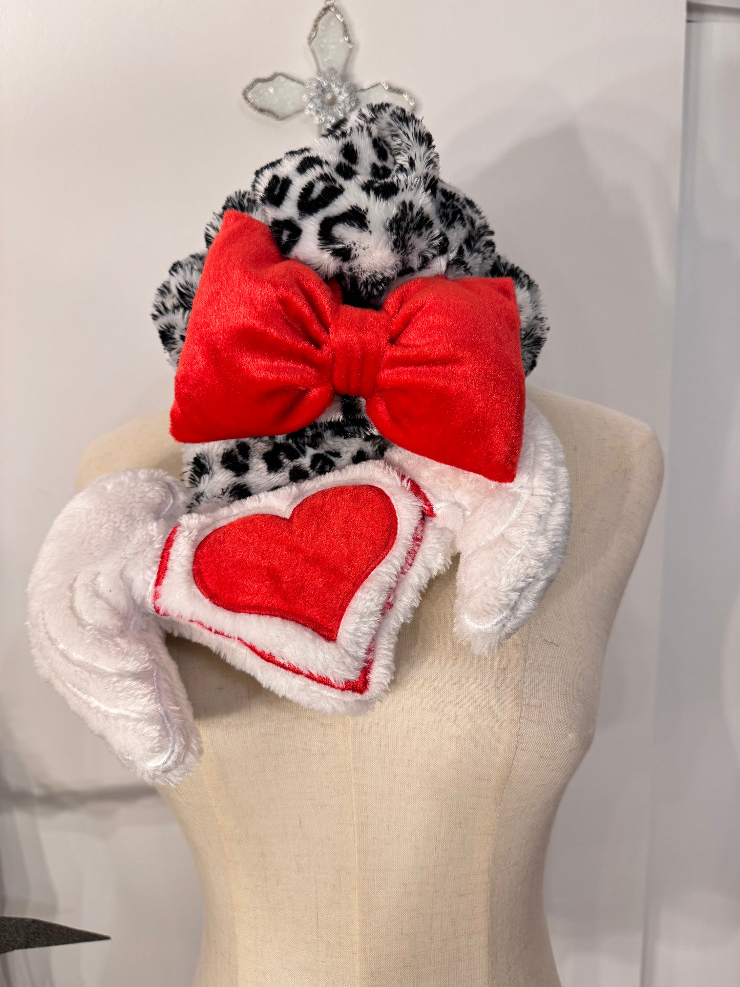 Leopard Print and Bows Scarf