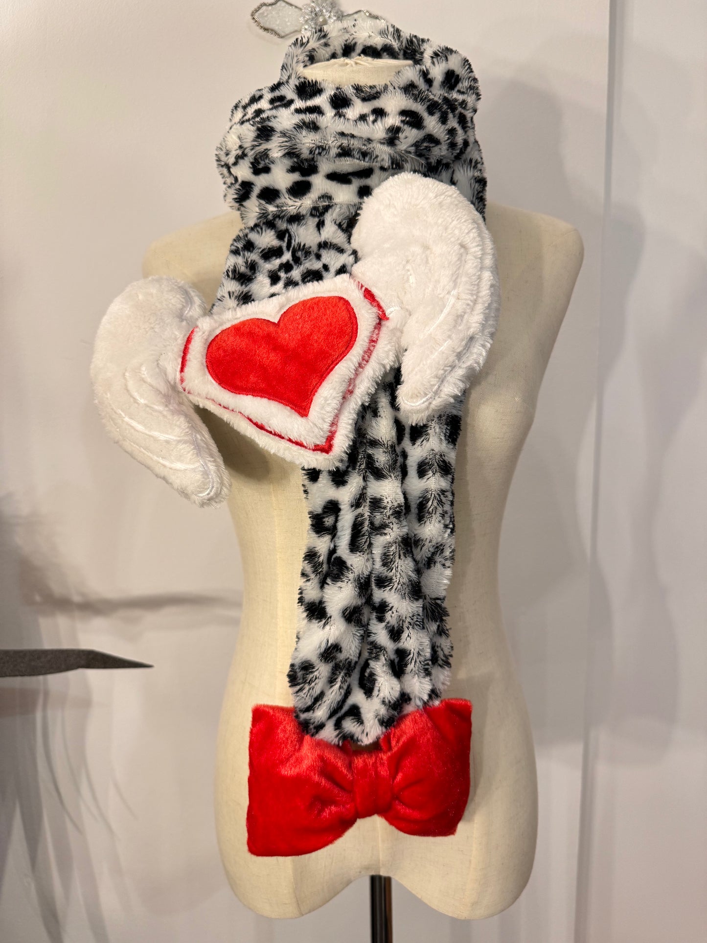 Leopard Print and Bows Scarf