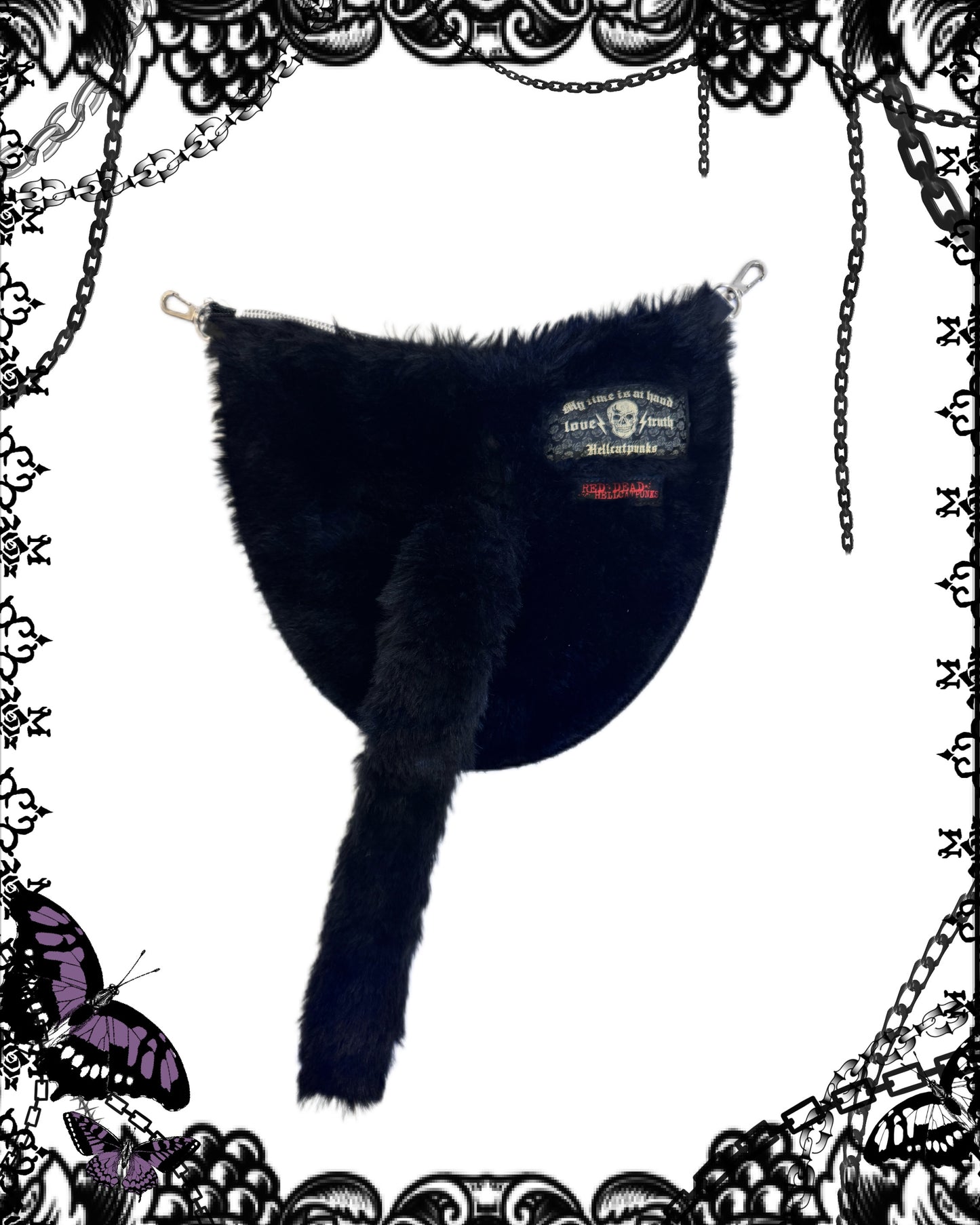 Hell Cat Punks Fur Tail Bag