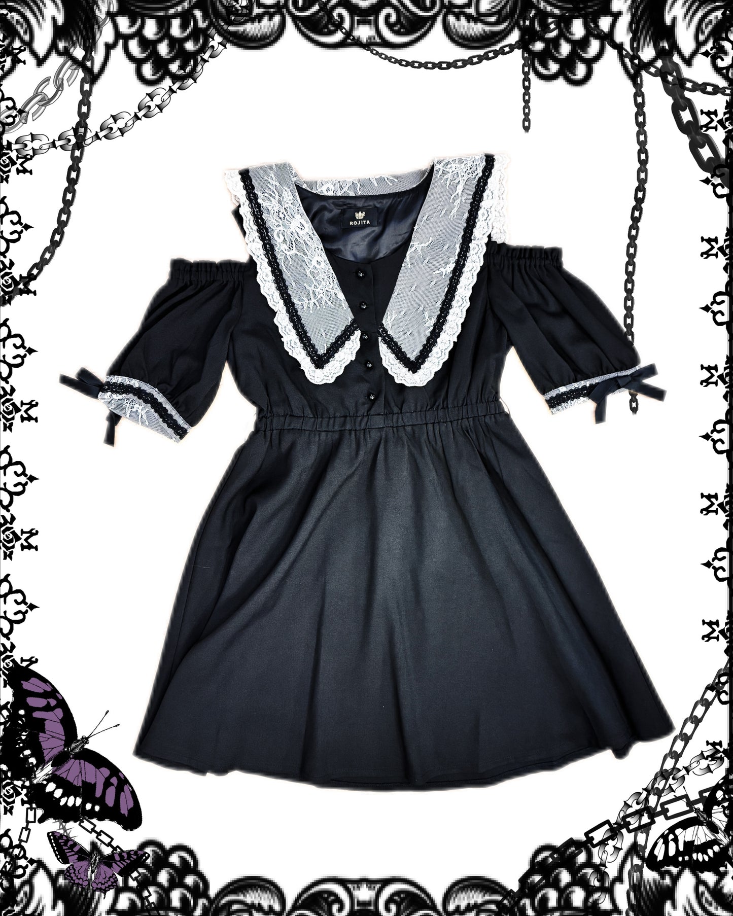 Rojita Button-Up Lace Dress