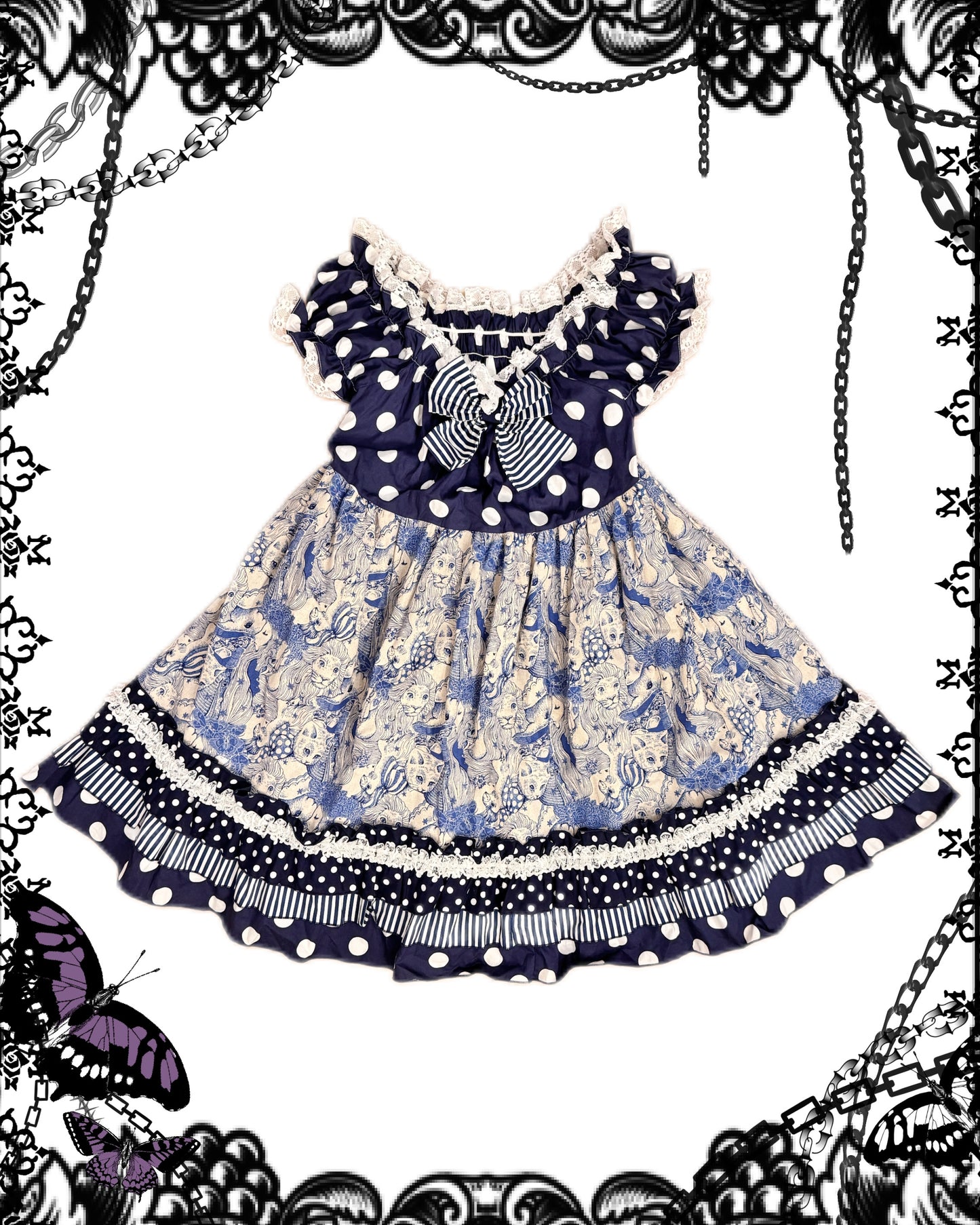 Dangerous Nude Dots Print Ruffle Dress