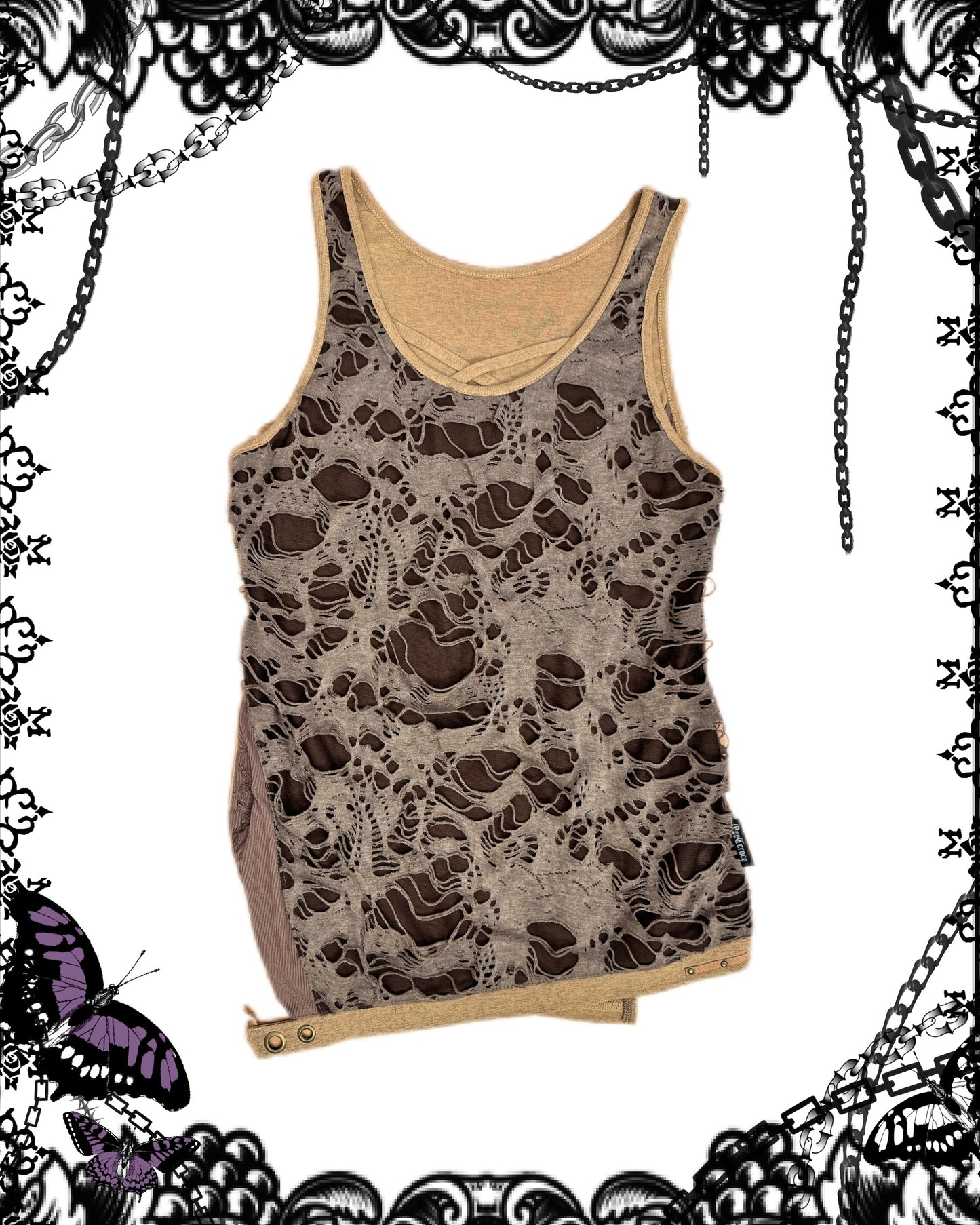 OZZ ON Destructive Dragon Print Tank Top