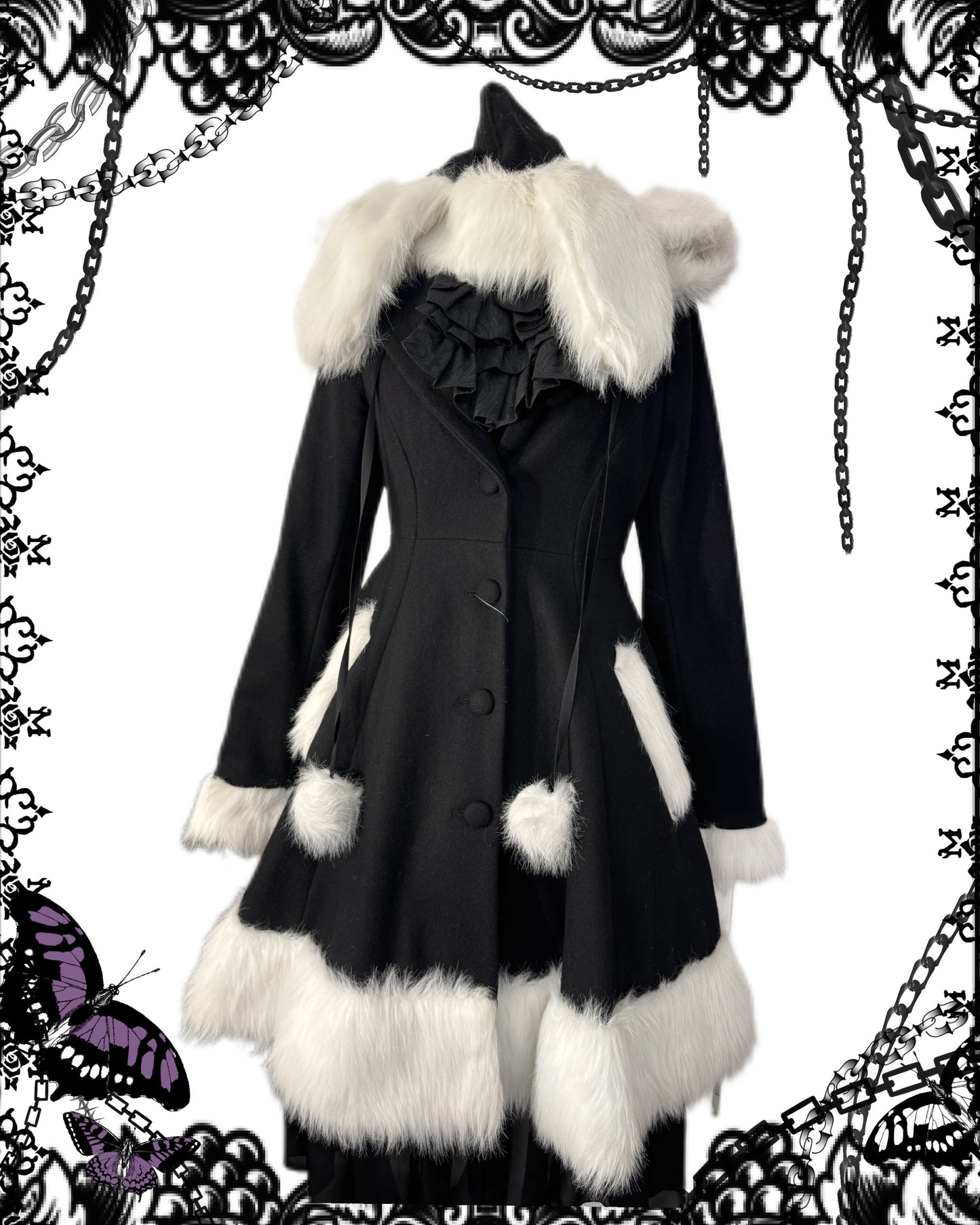 Putumayo Bunny Hood Fur Coat