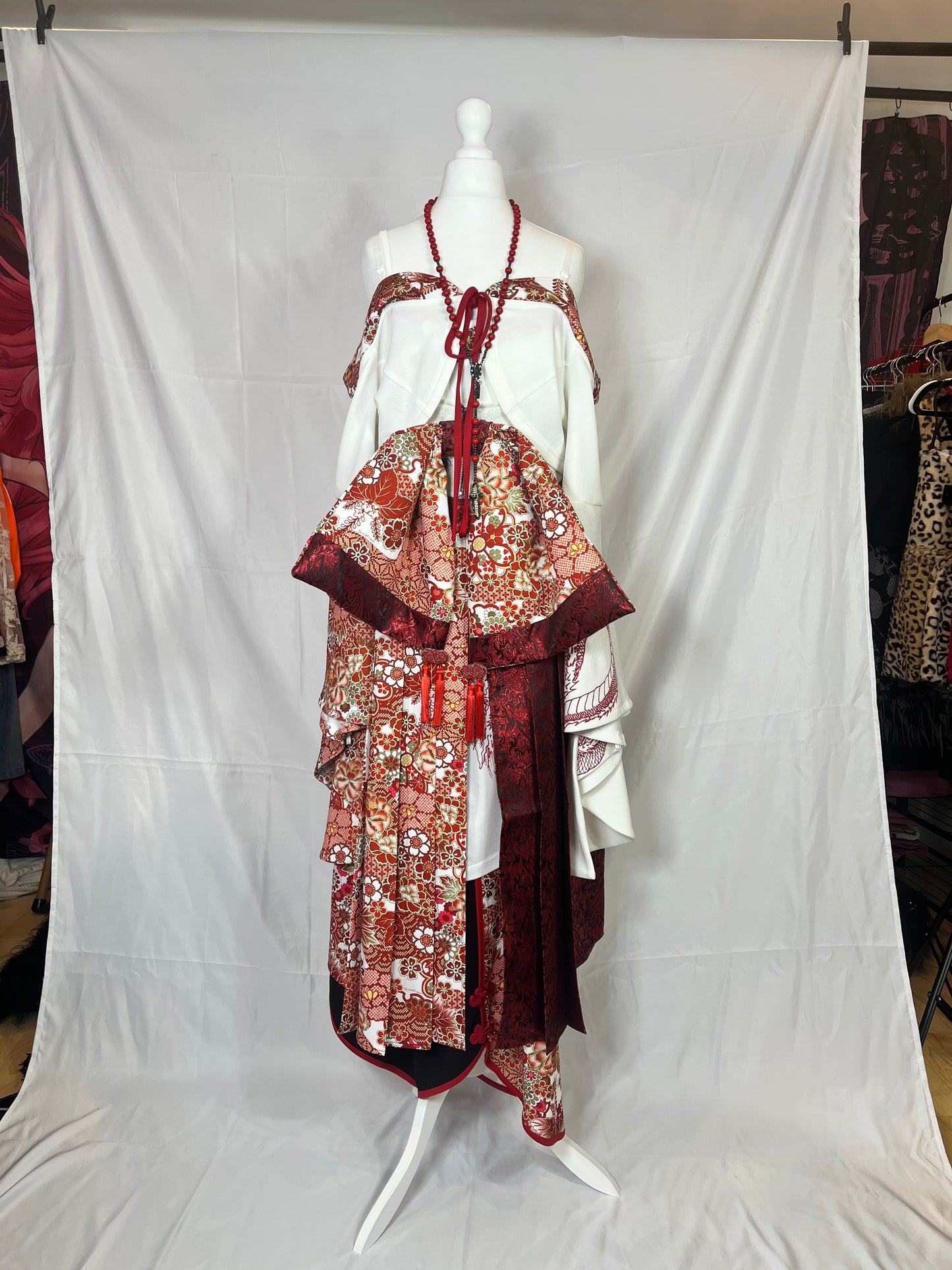 Qutie Frash Red Floral Kimono 5P Set