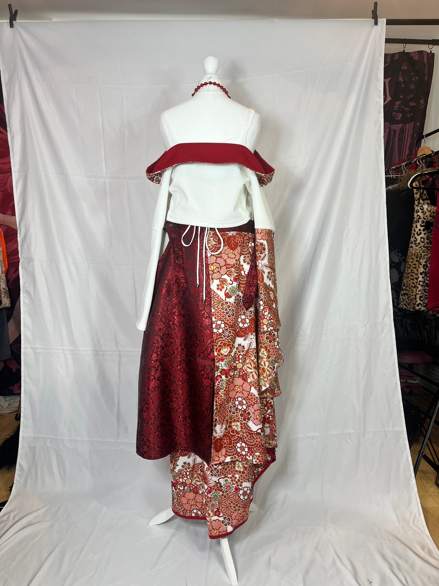 Qutie Frash Red Floral Kimono 5P Set