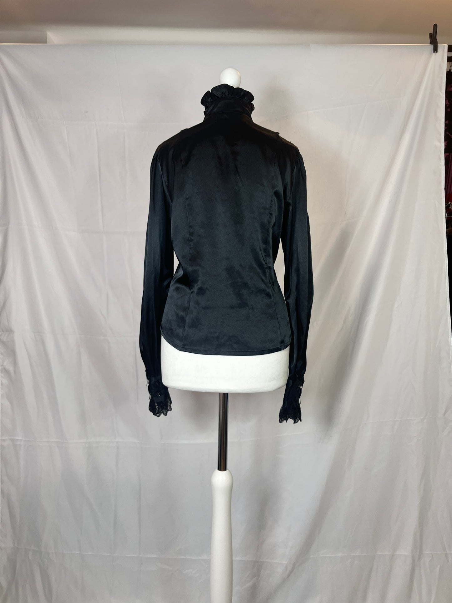 Baby the Stars Shine Bright Black Lace Button Up