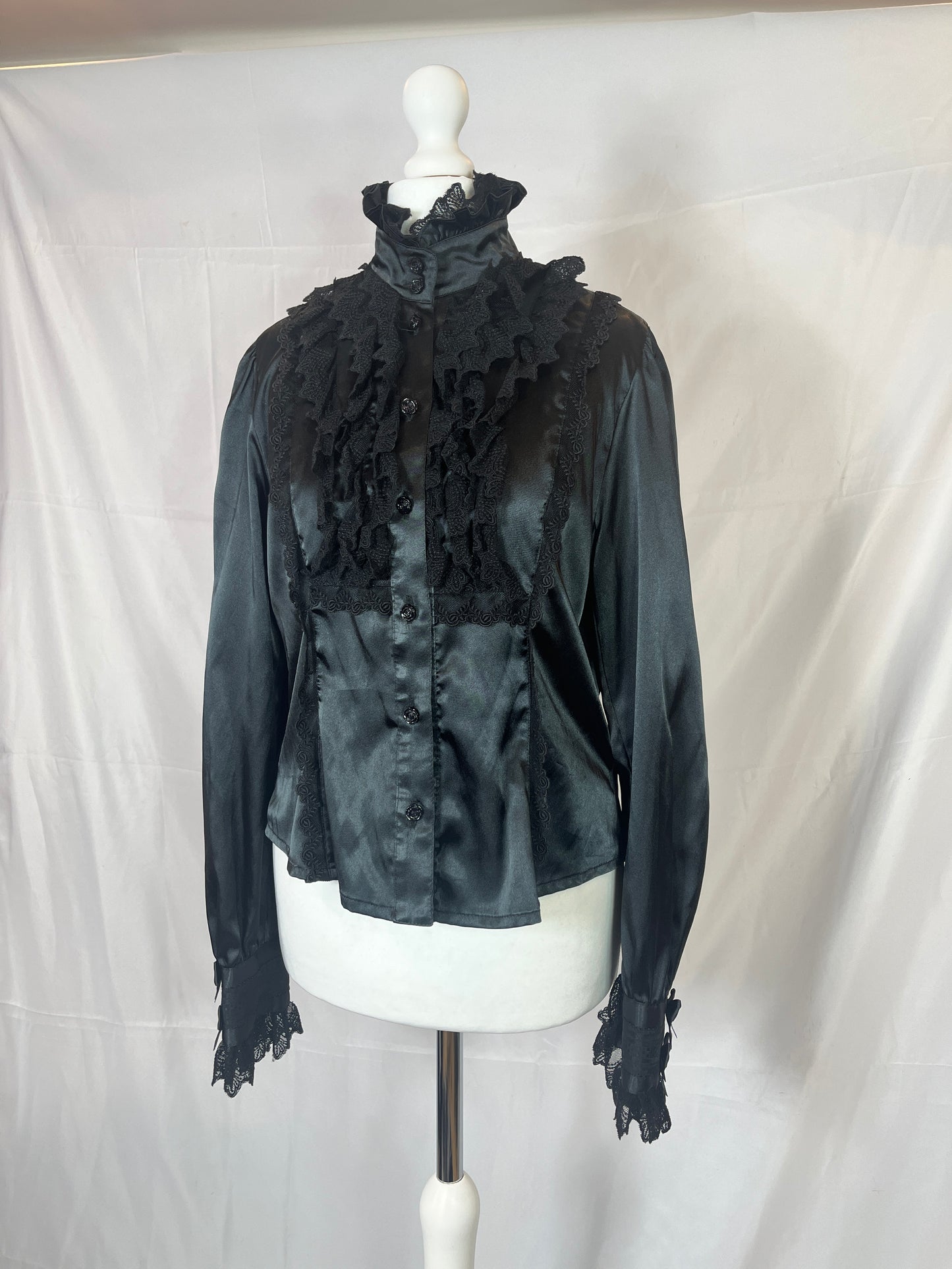 Baby the Stars Shine Bright Black Lace Button Up