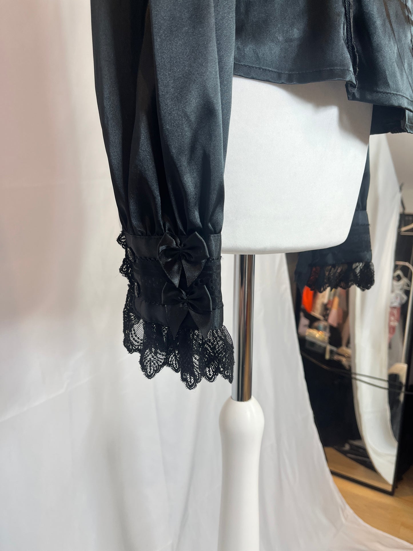 Baby the Stars Shine Bright Black Lace Button Up