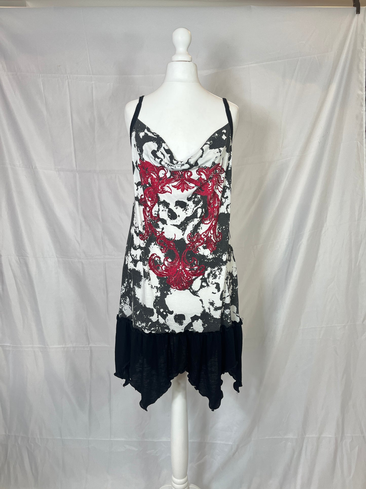 Algonquins Skull Print Tank Top Dress