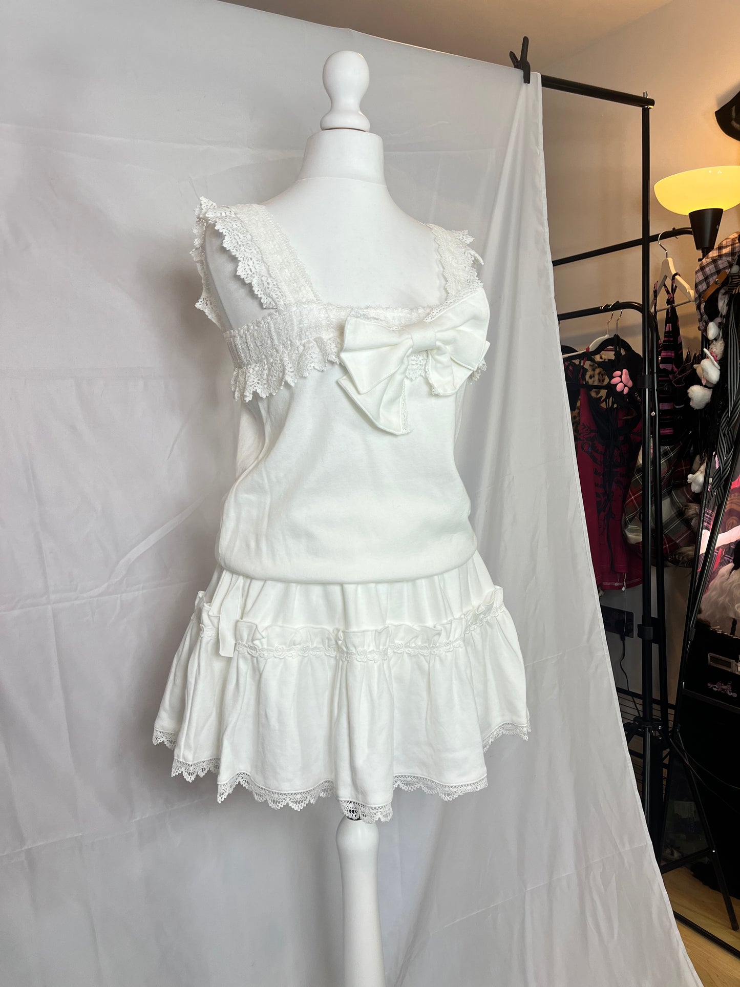 Baby the Stars Shine Bright Bow Ruffle Tank Top Dress